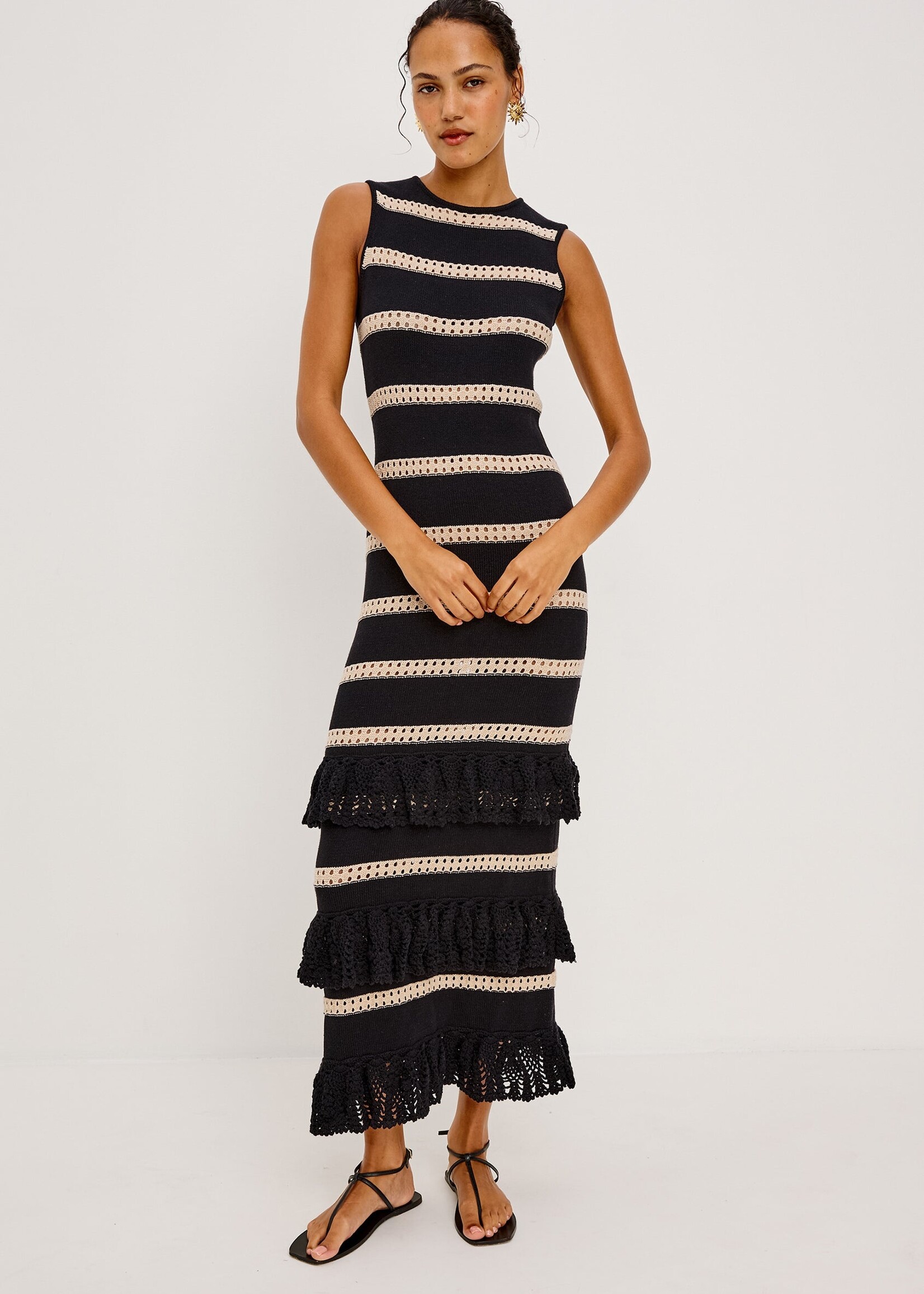 Rails Rails Robe Ana - Black Oat Stripe