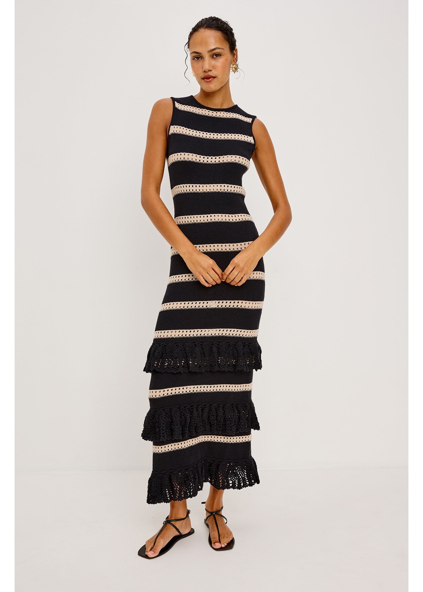 Rails Rails Ana Dress - Black Oat Stripe