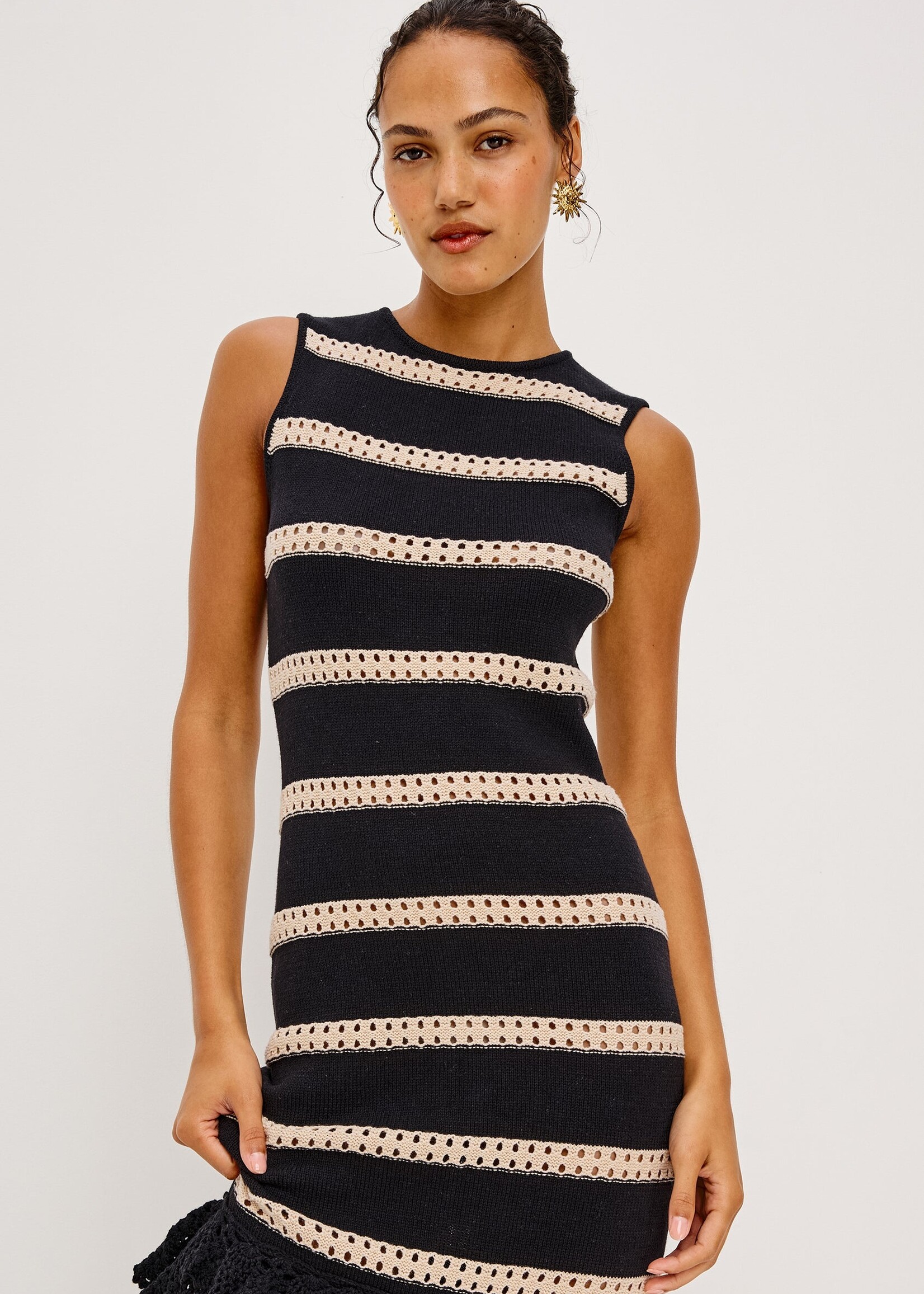 Rails Rails Ana Dress - Black Oat Stripe