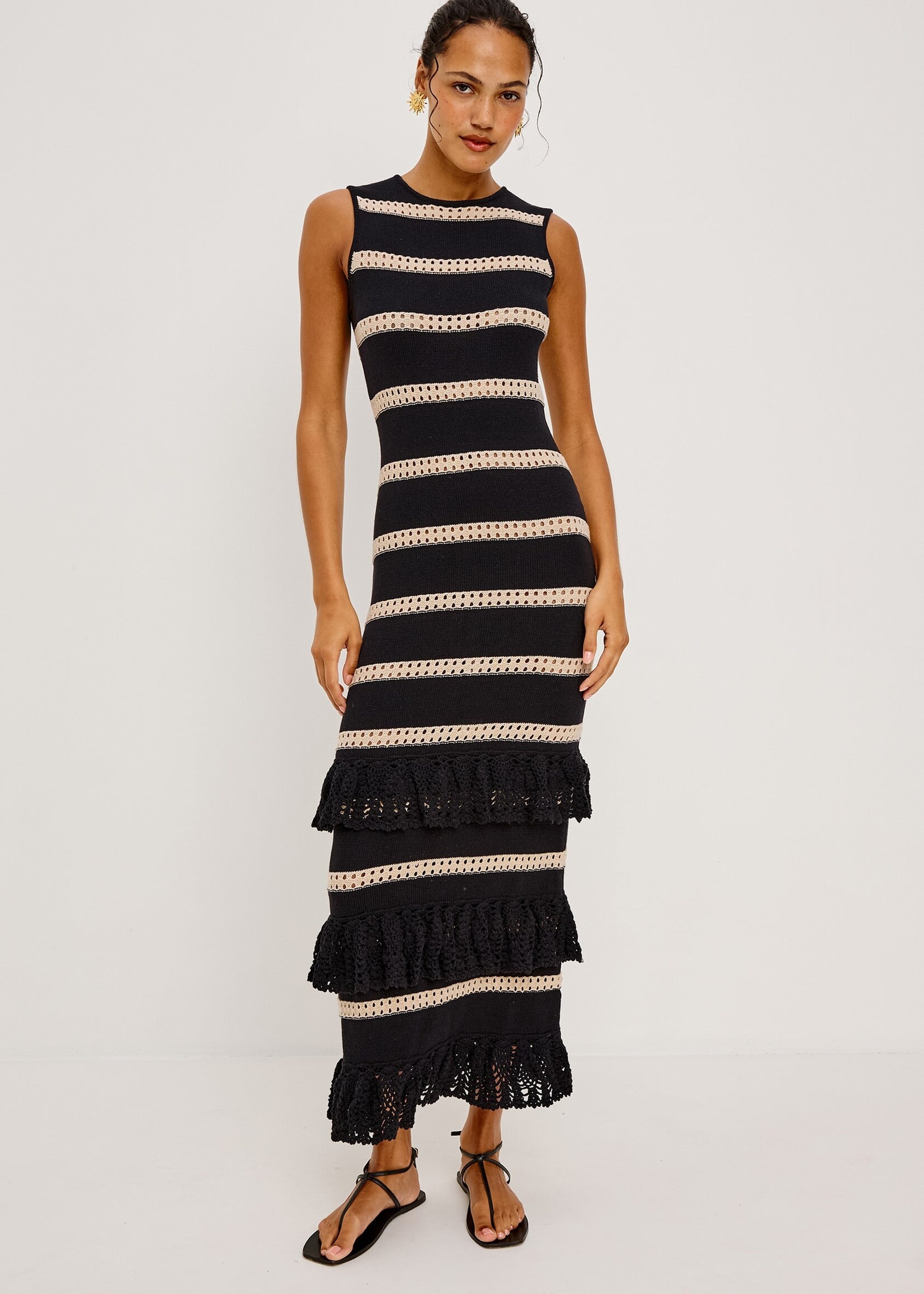 Rails Rails Robe Ana - Black Oat Stripe