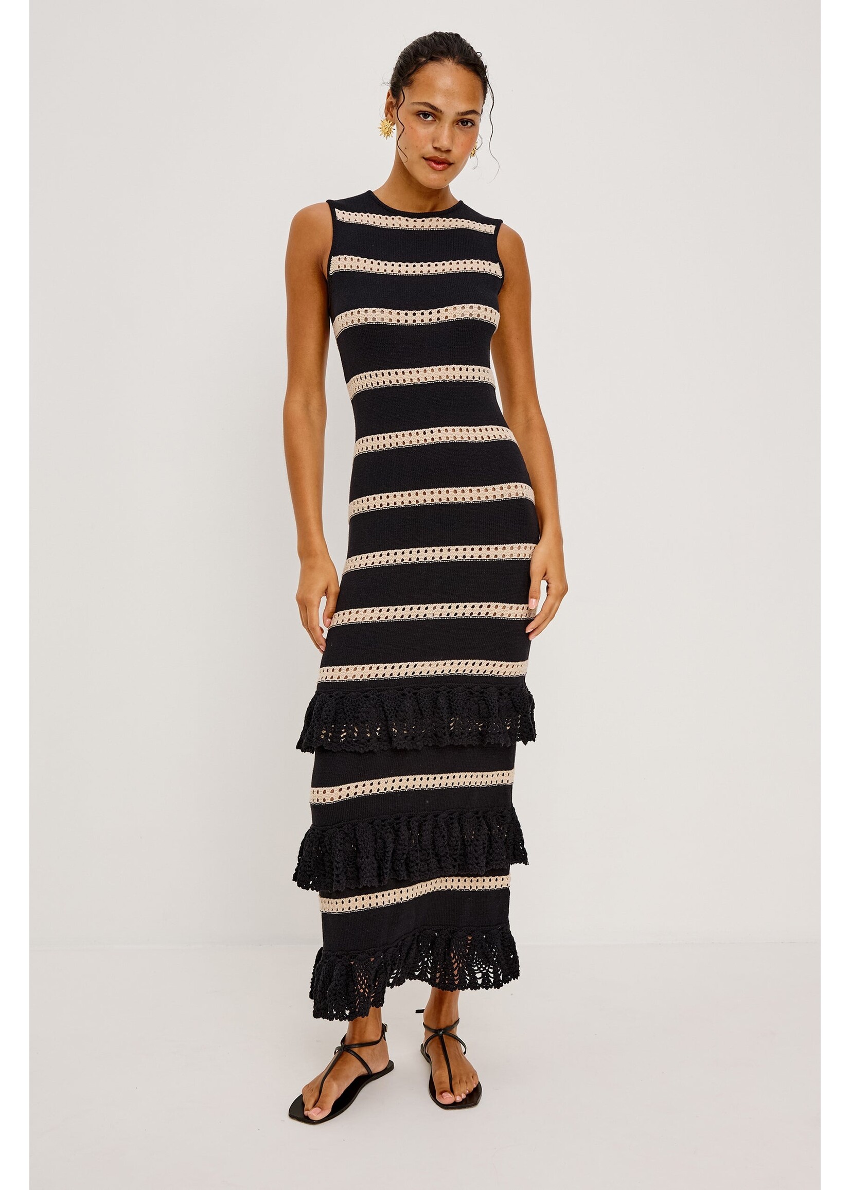 Rails Rails Robe Ana - Black Oat Stripe