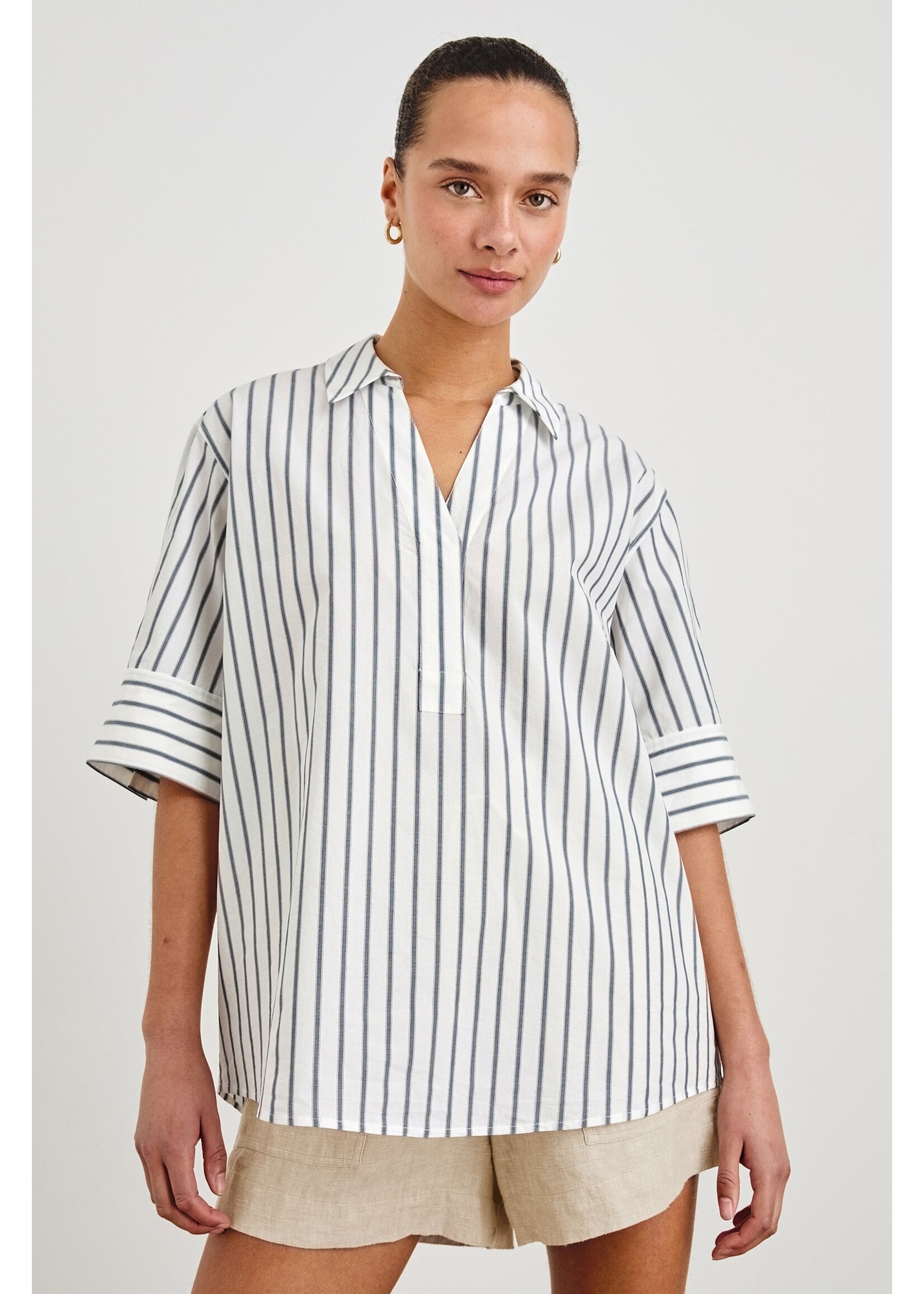 Rails Rails Juda Top - Chalk Slate Stripe