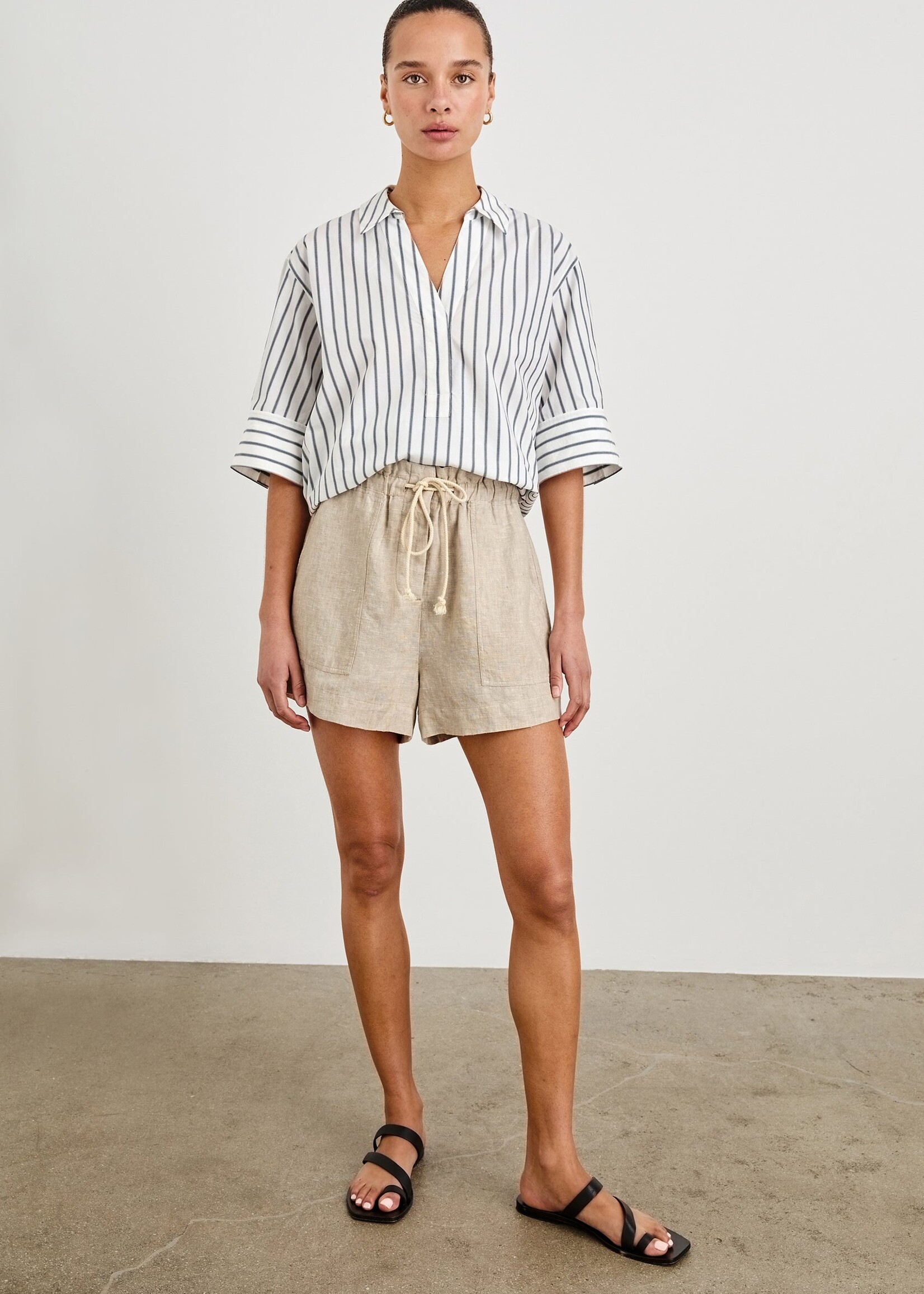 Rails Rails Haut Juda - Chalk Slate Stripe
