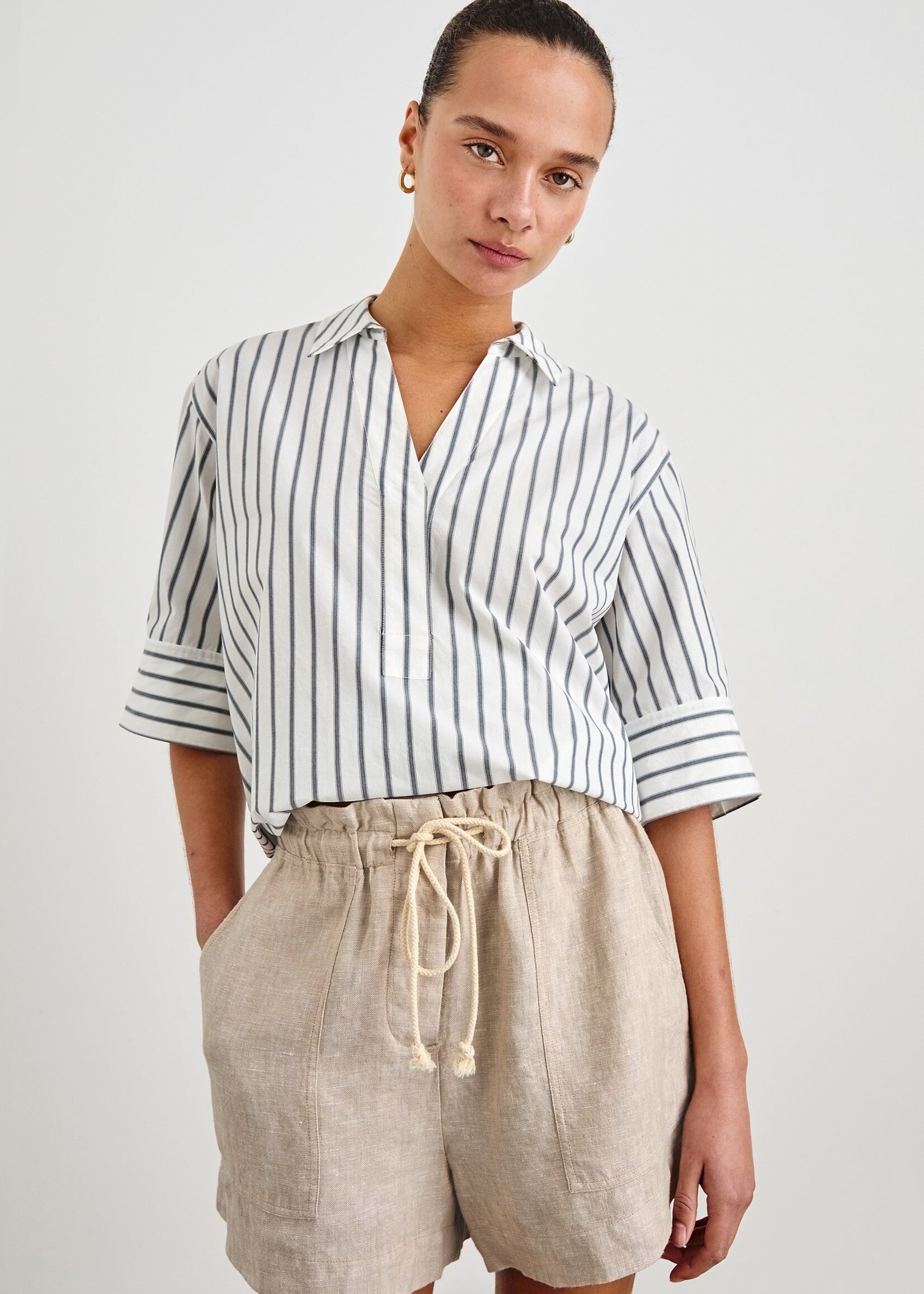 Rails Rails Juda Top - Chalk Slate Stripe