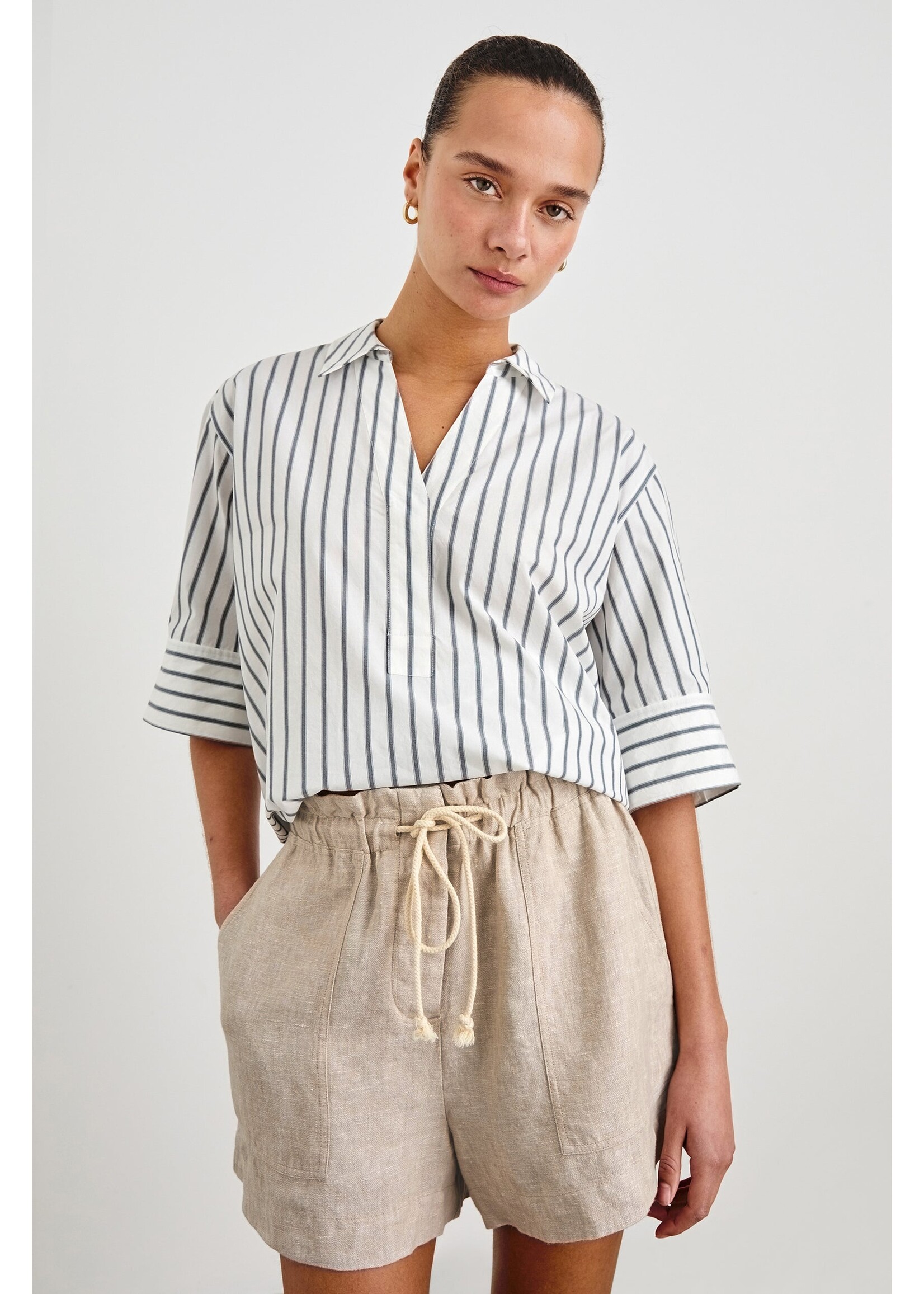 Rails Rails Haut Juda - Chalk Slate Stripe