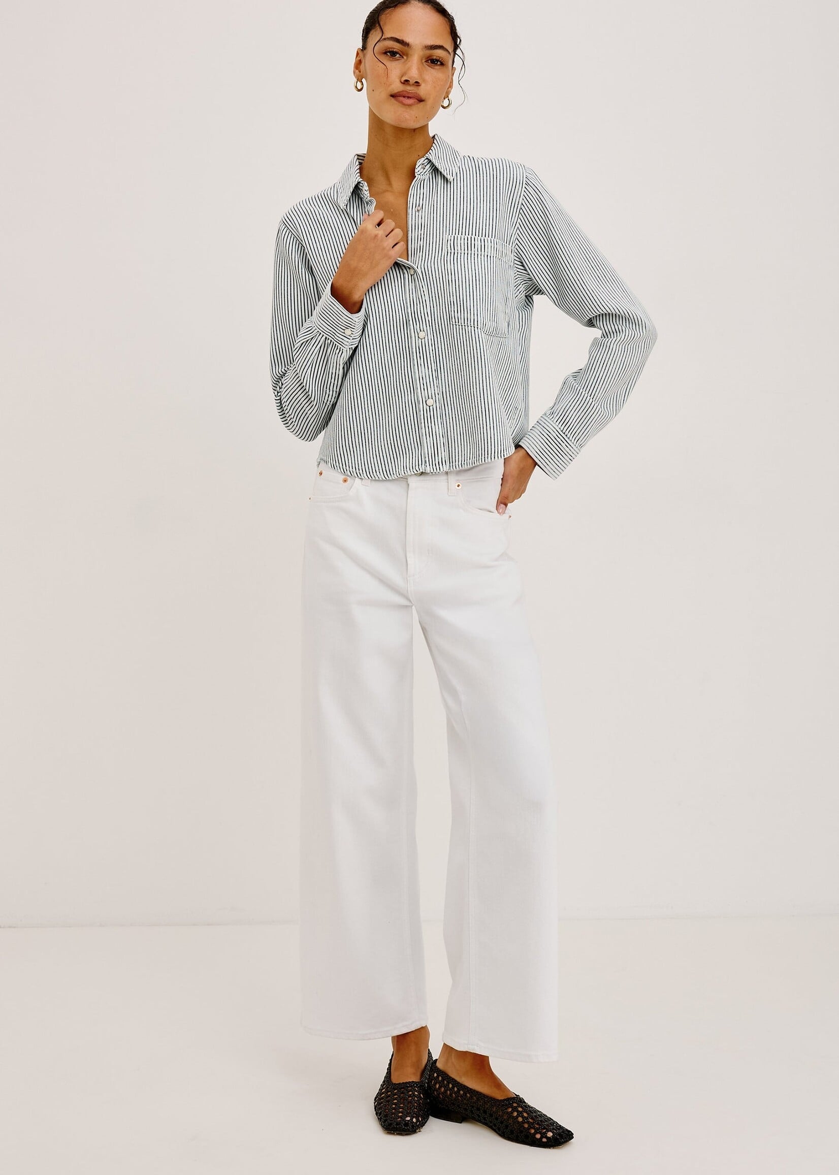 Rails Rails Noa Shirt - Railroad Stripe