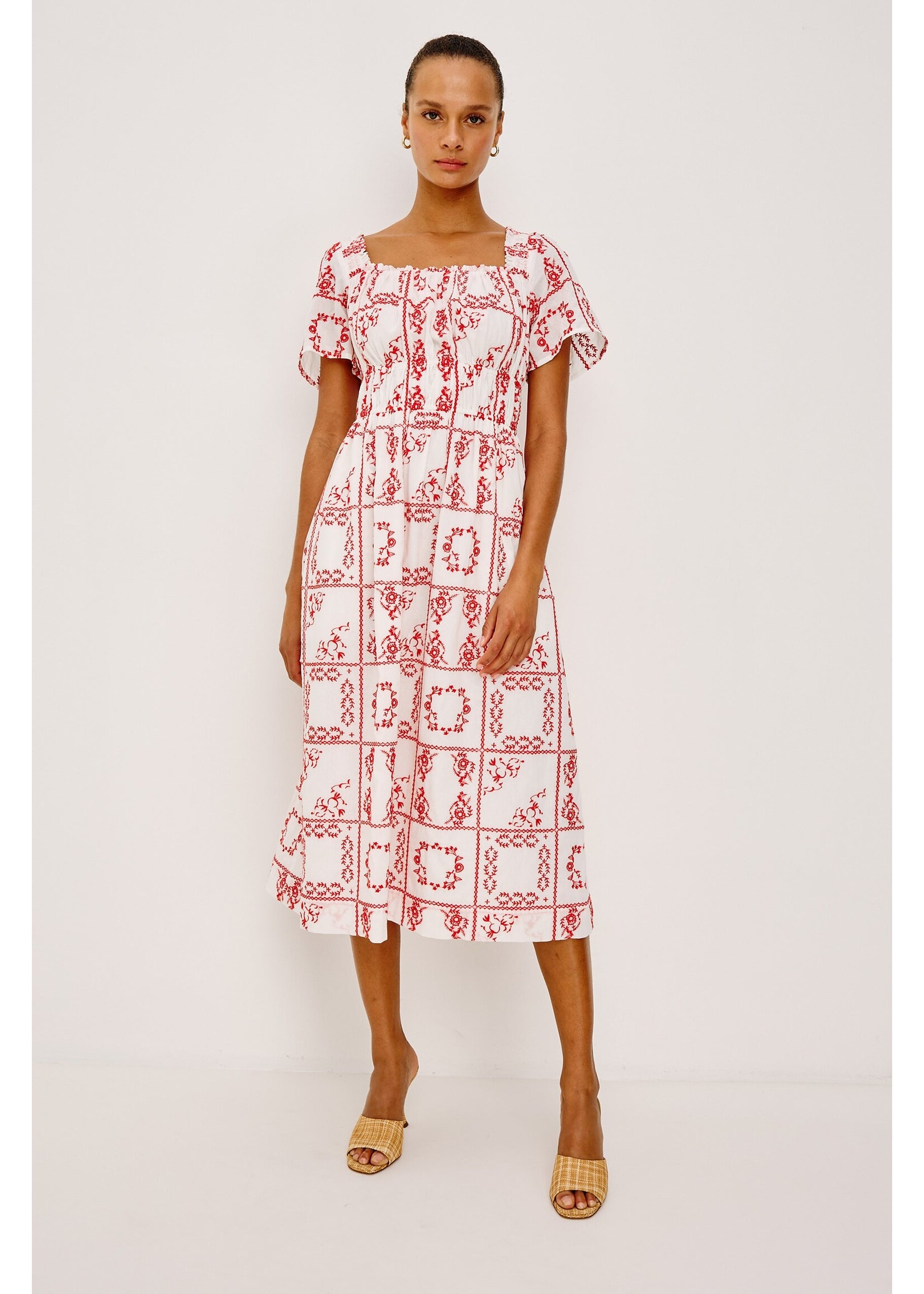 Rails Rails Robe Nanette - Ivory Red Handkerchief