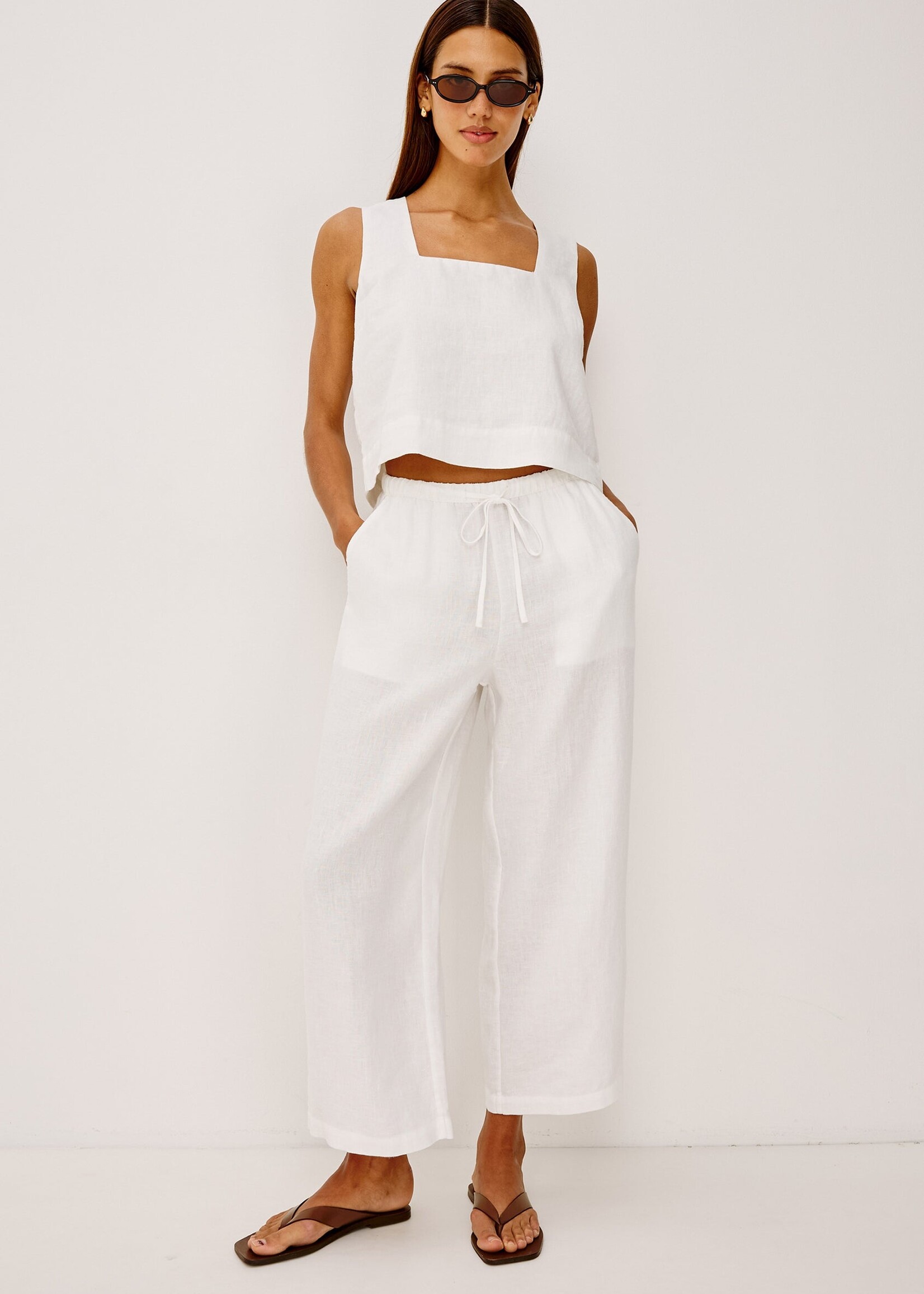 Rails Rails Emmie Crop Pants - White Linen