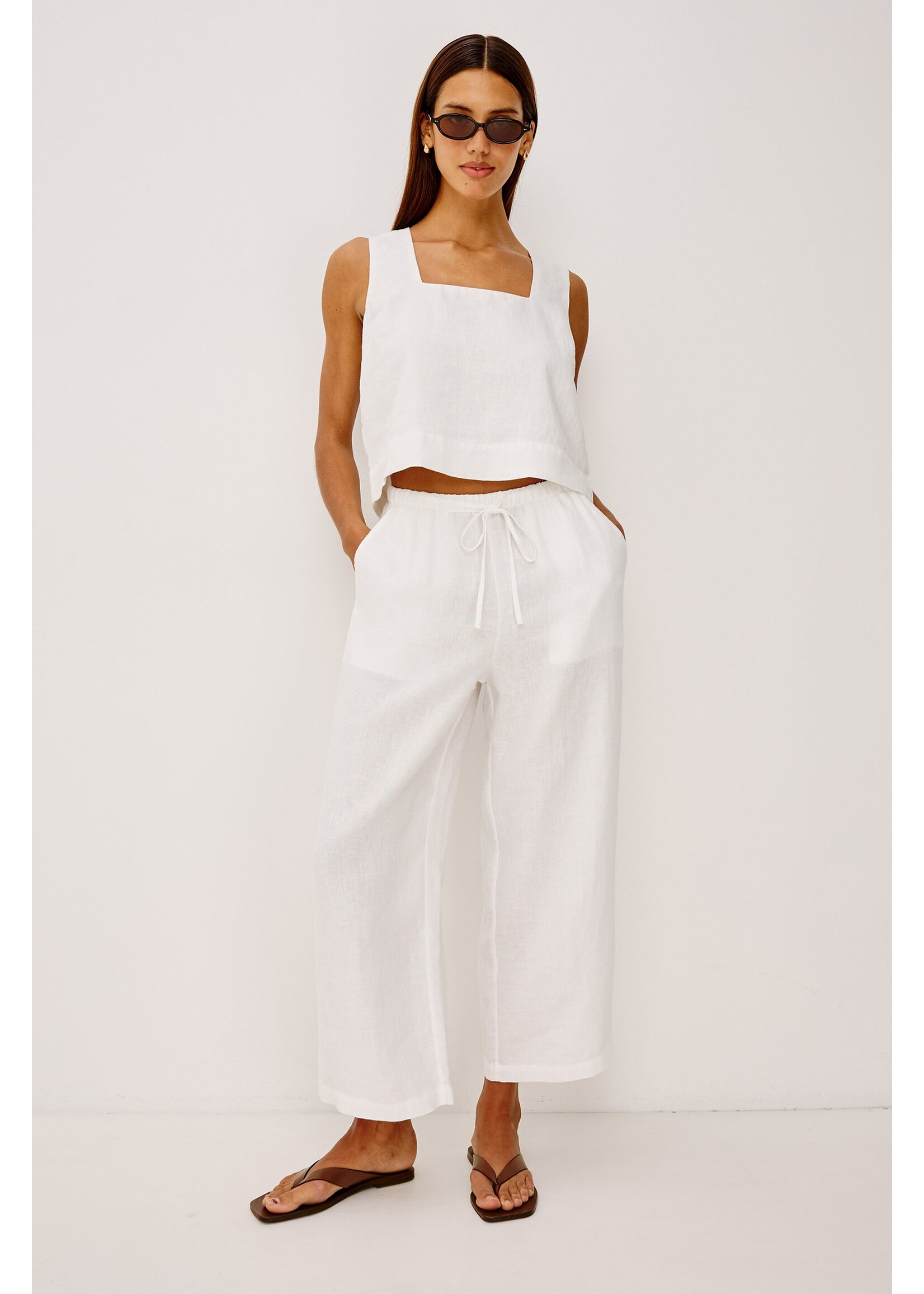 Rails Rails Emmie Crop Pants - White Linen