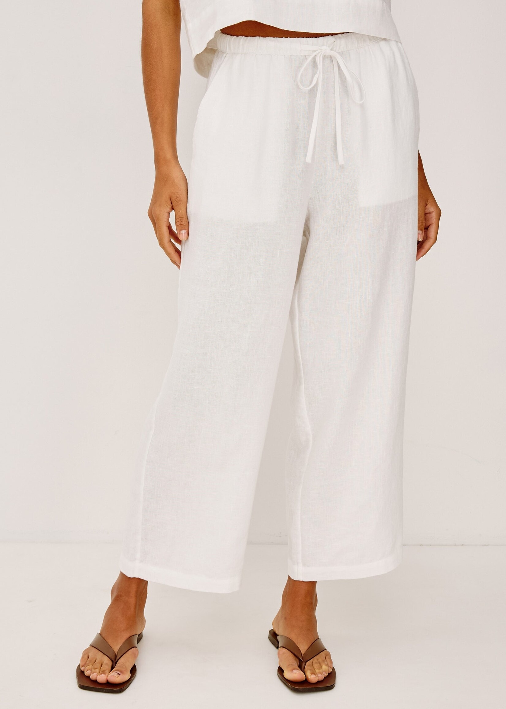 Rails Rails Pantalon Crop Emmie - White Linen