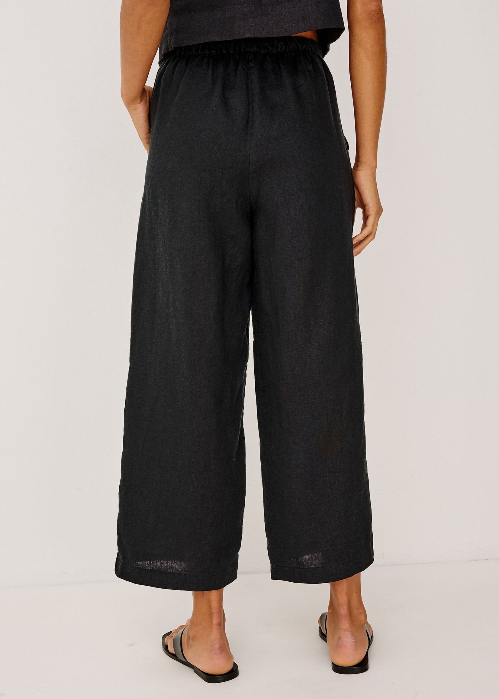 Rails Rails Emmie Crop Linen Pants - Black Linen