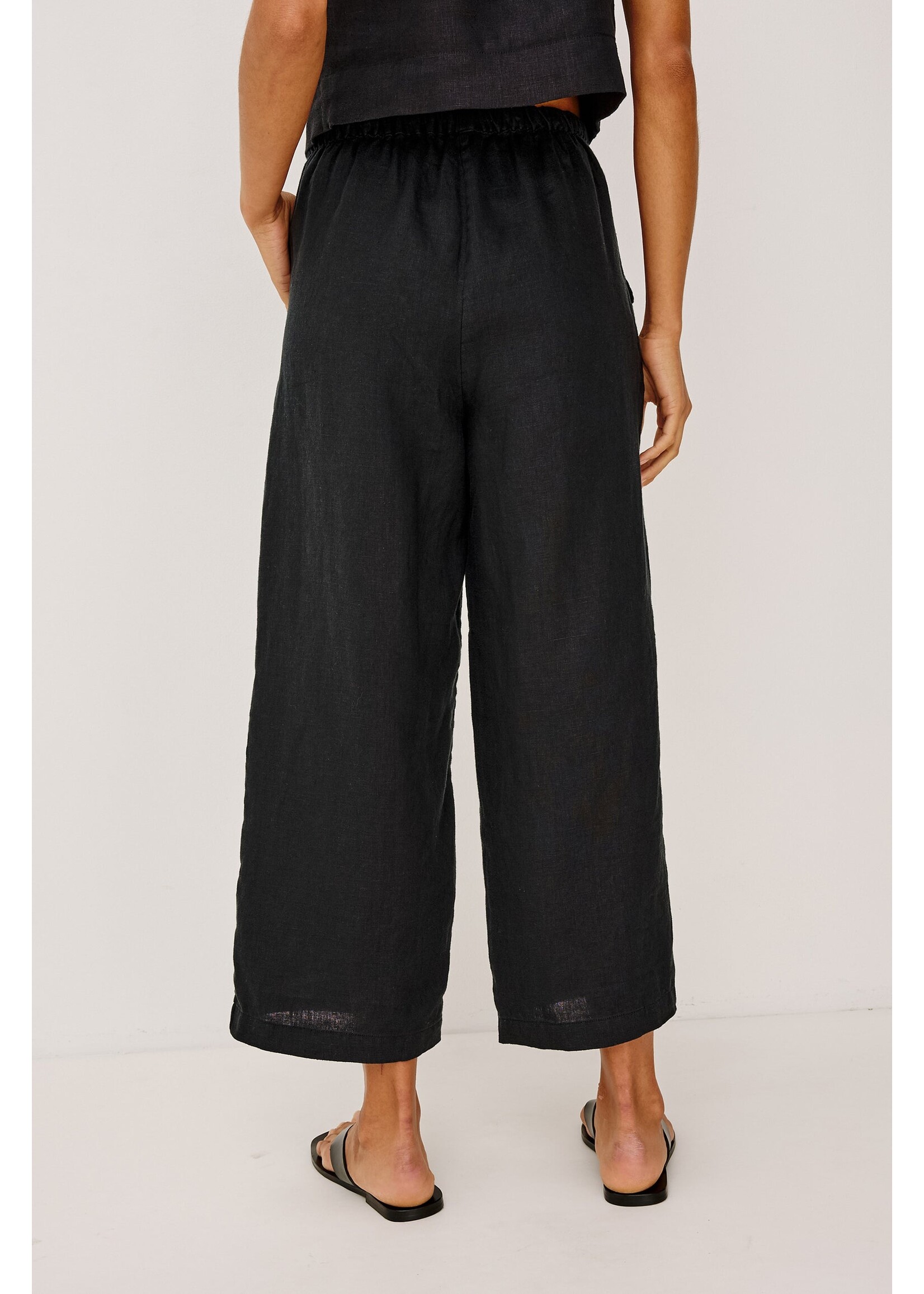 Rails Rails Emmie Crop Linen Pants - Black Linen