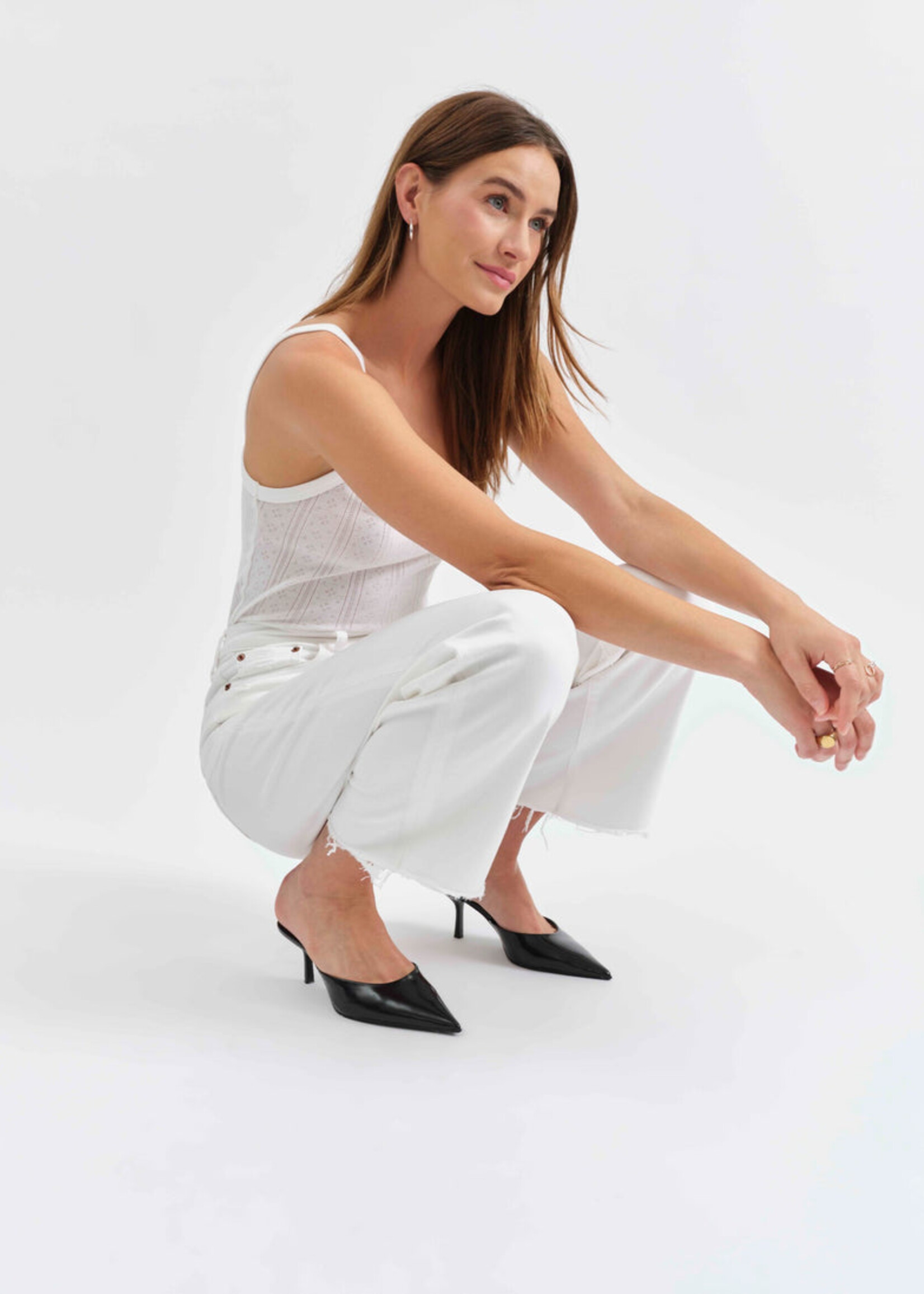 Daze Daze Pleaser High Rise Wide Ankle - Lamb