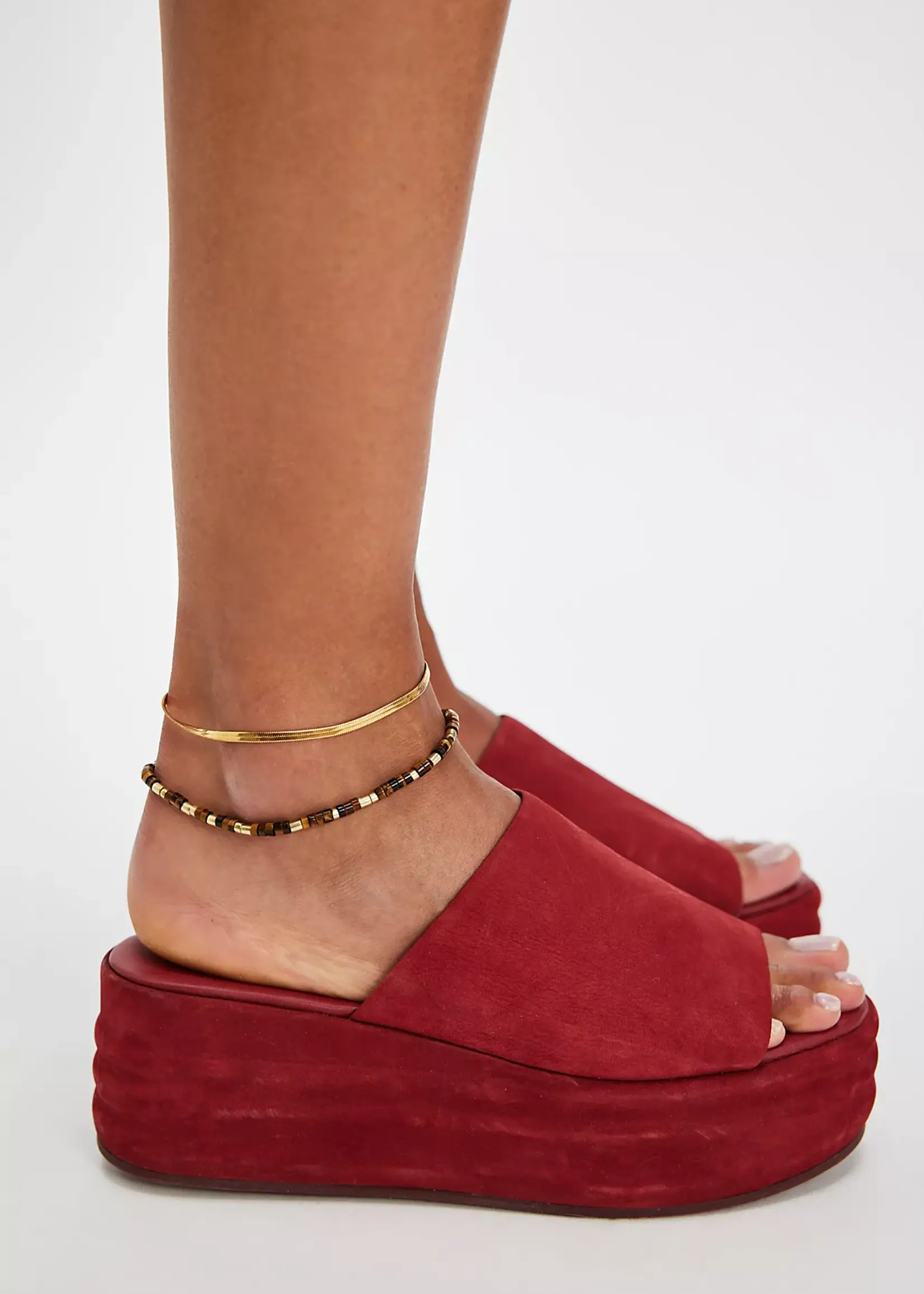 Free People Free People Harbour Flatform - Cherry Cola