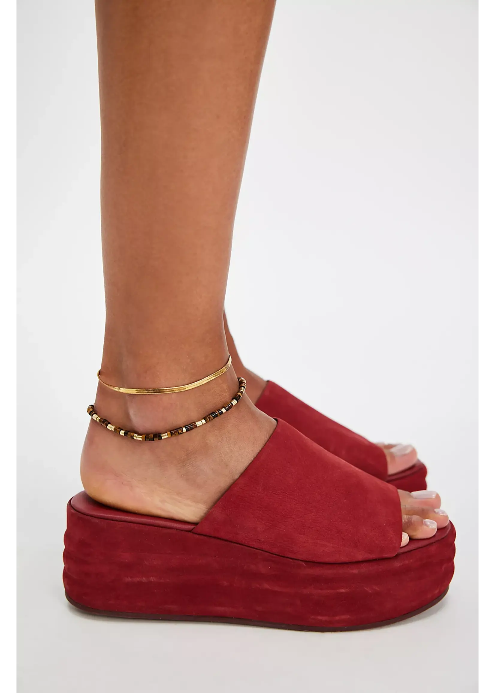 Free People Free People Harbour Flatform - Cherry Cola