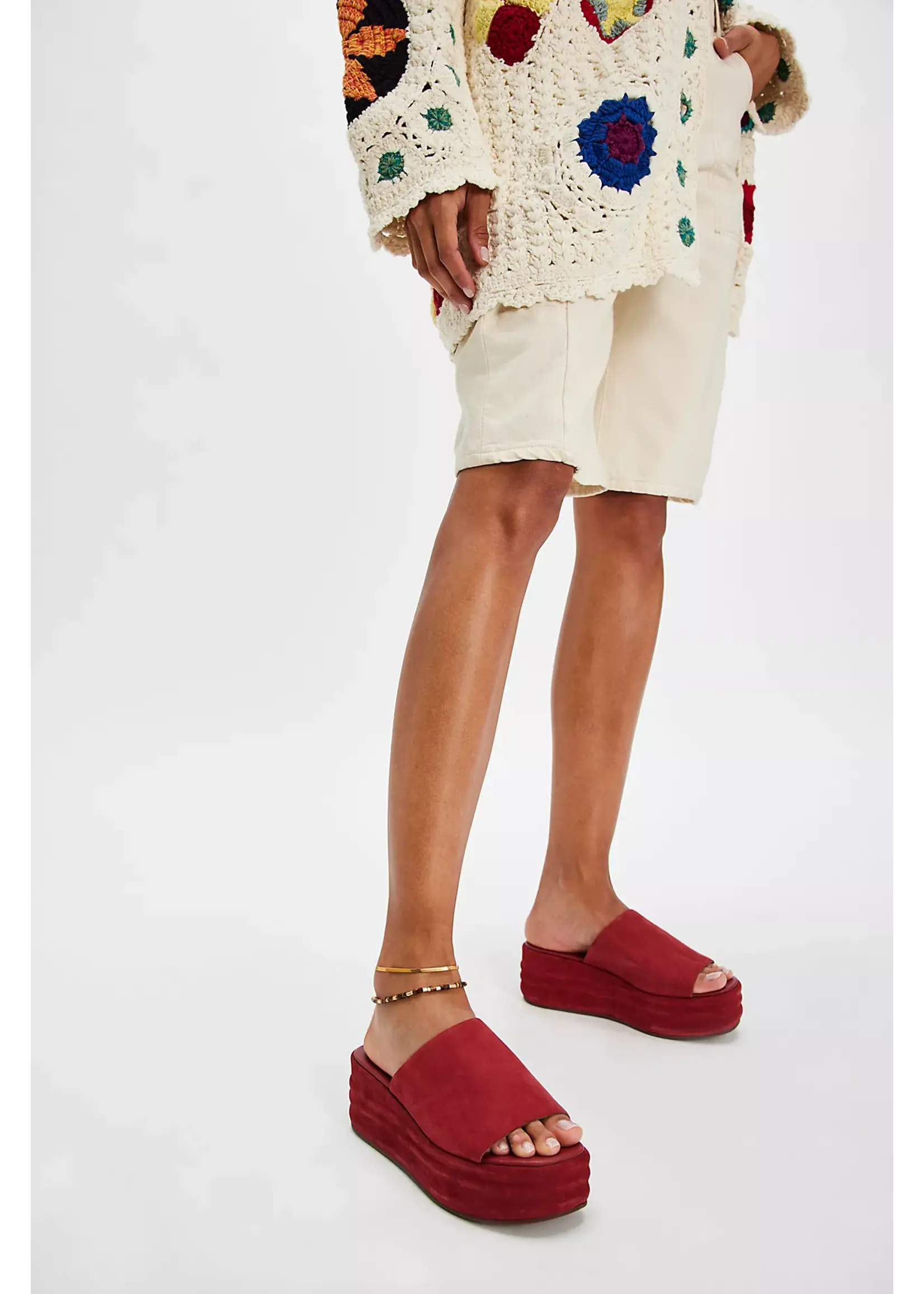 Free People Free People Harbour Flatform - Cherry Cola