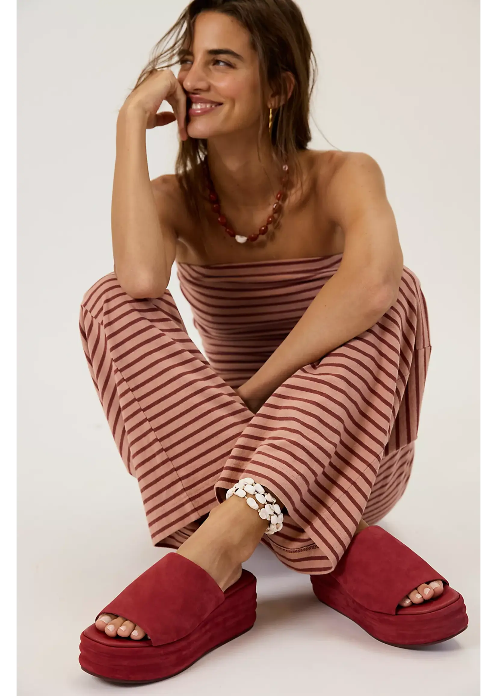 Free People Free People Harbour Flatform - Cherry Cola