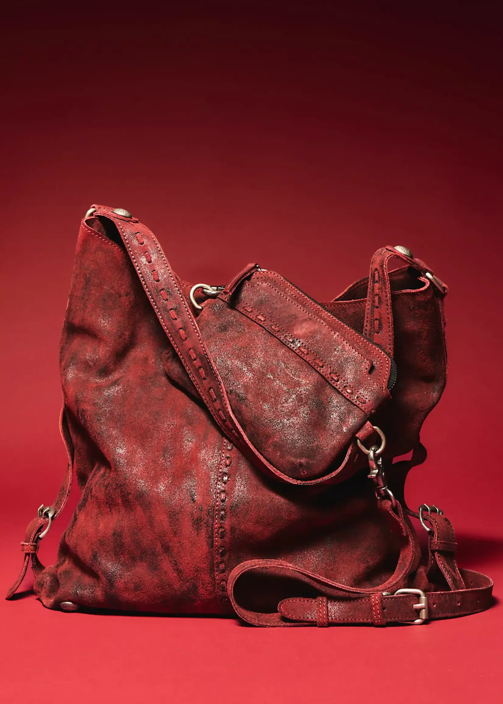 Free People Free People Dallas Distressed Lea - Sandblast Red
