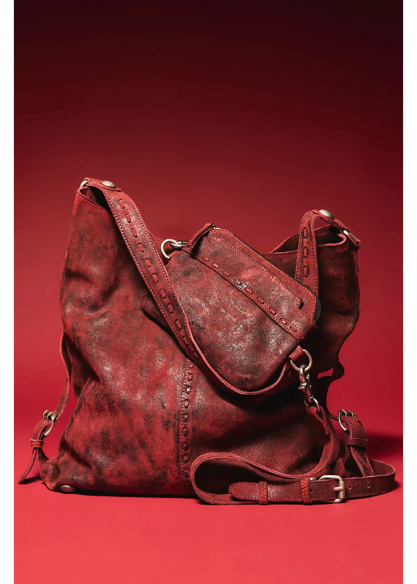 Free People Free People Dallas Distressed Lea - Sandblast Red