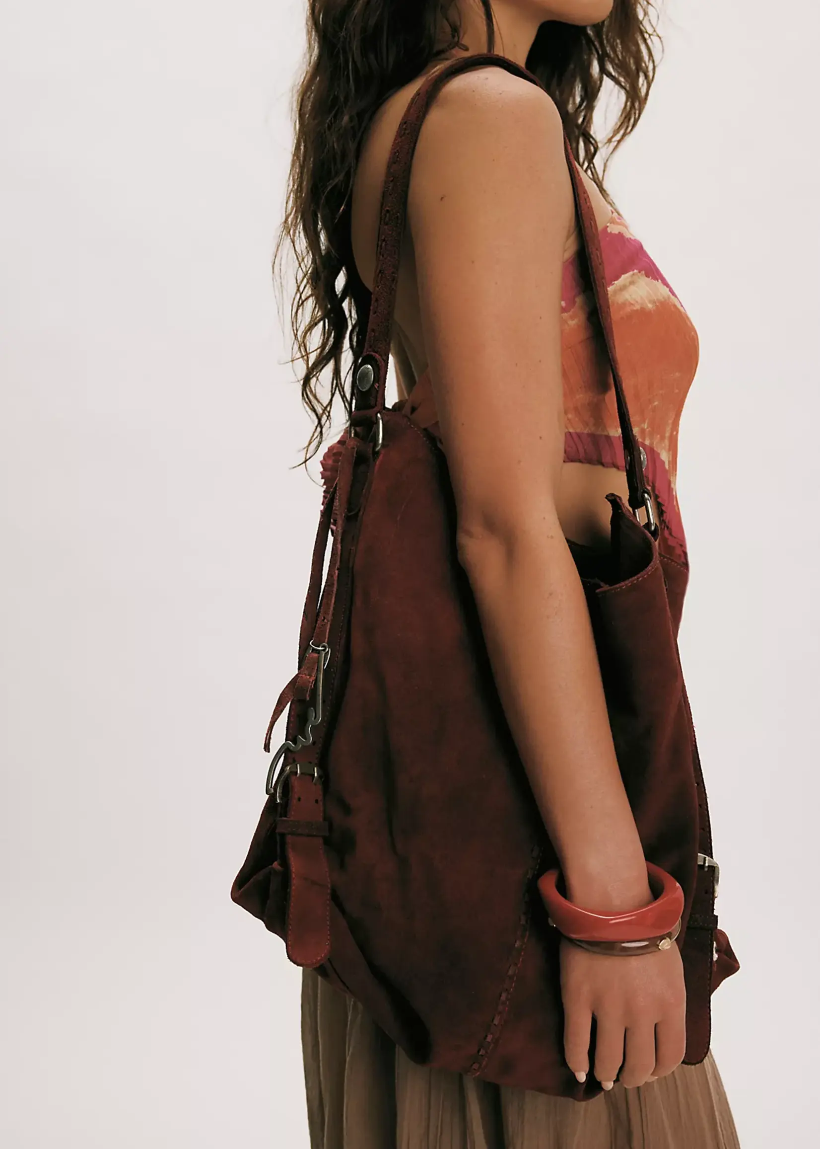 Free People Free People Dallas Distressed Lea - Sandblast Red