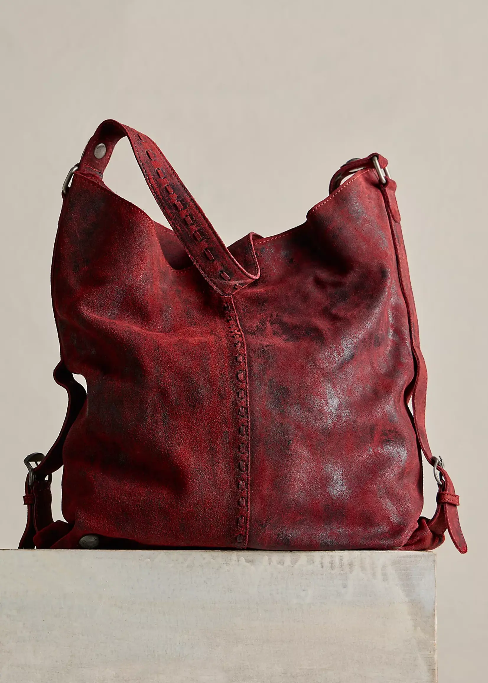 Free People Free People Dallas Distressed Lea - Sandblast Red