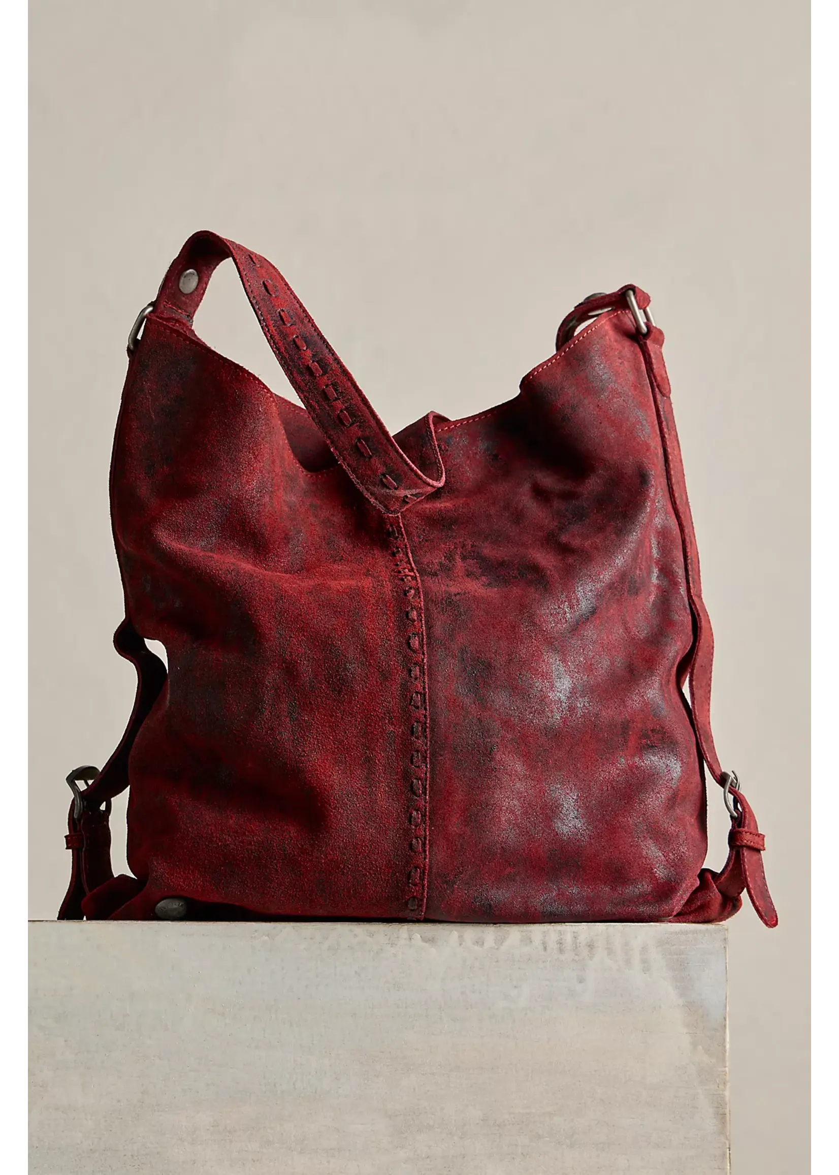 Free People Free People Dallas Distressed Lea - Sandblast Red