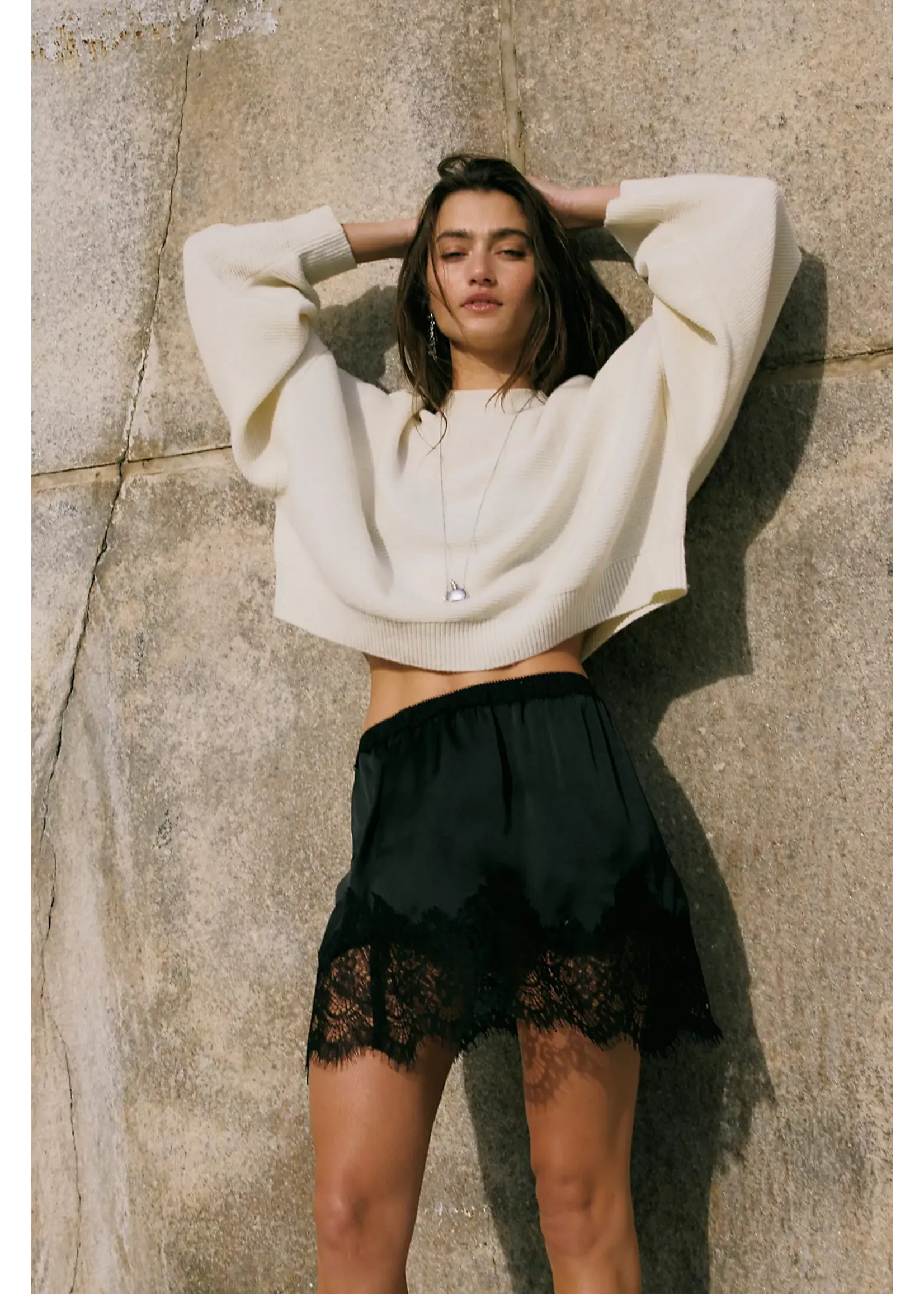 Free People Free People Meet In The Middle Skirt - Black