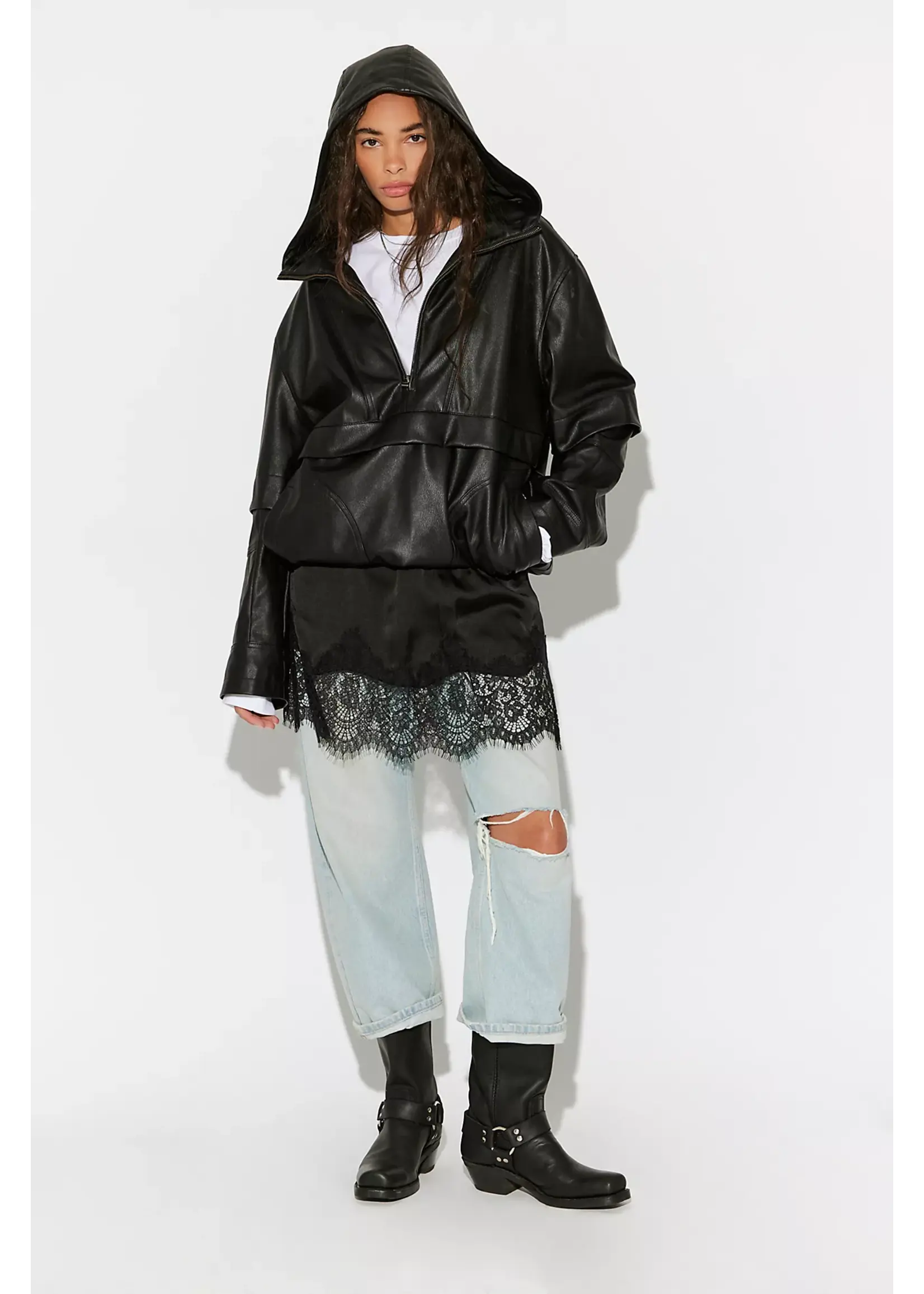 Free People Free People Jupe Meet In The Middle - Noir