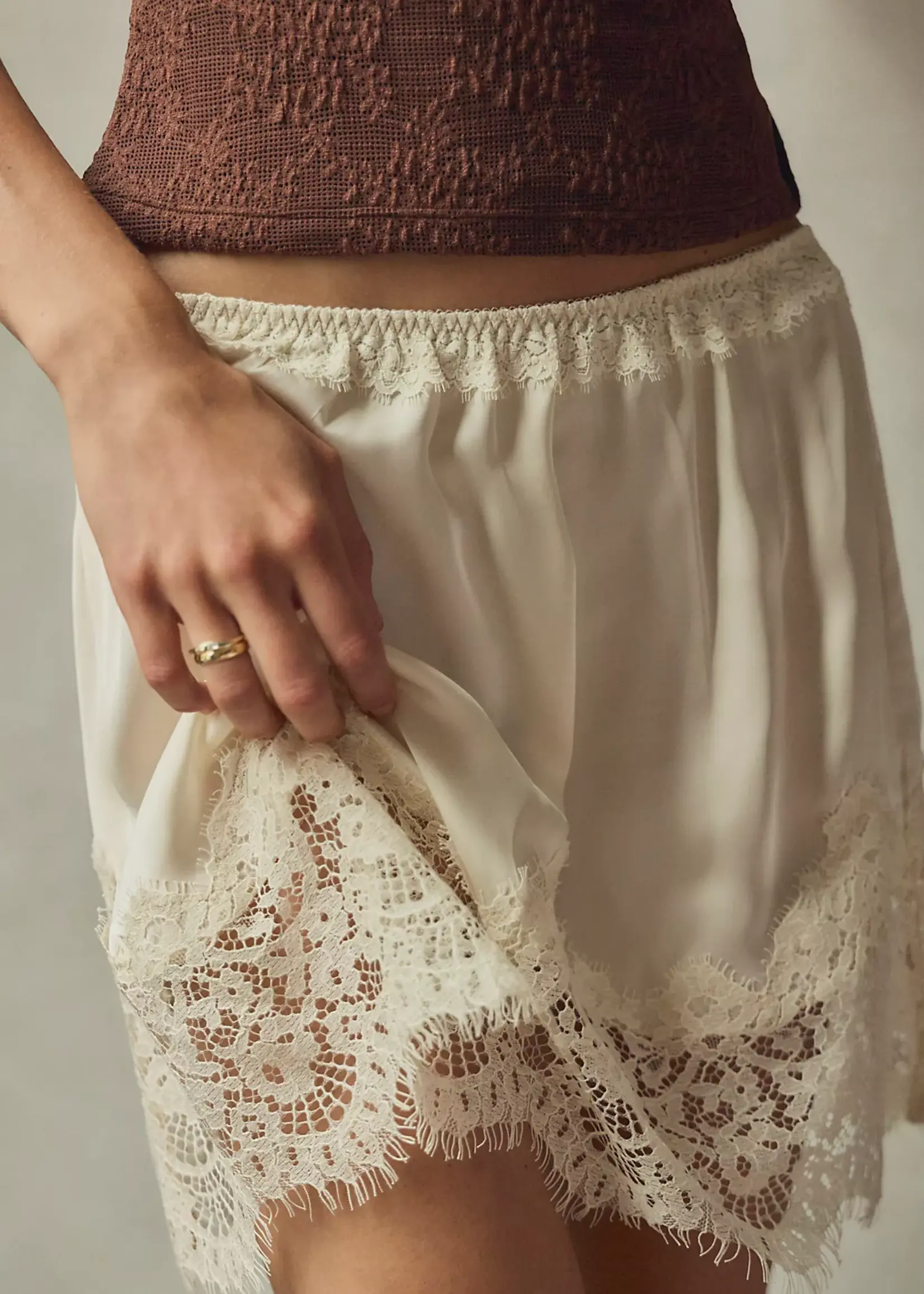 Free People Free People Jupe Meet In The Middle - Tofu
