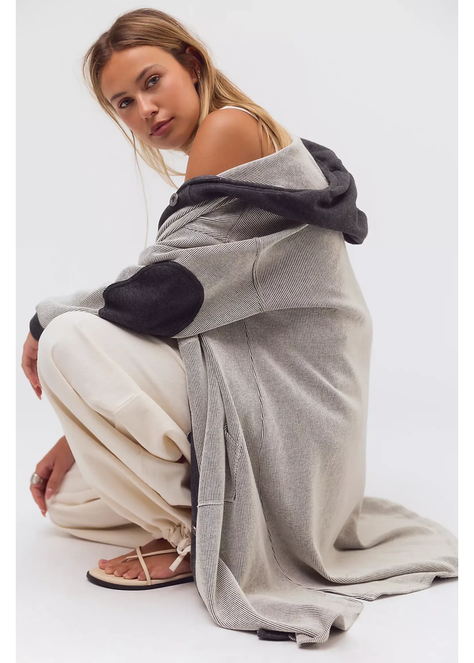 Free People Free People Tommorow Sweatshirt Cardi - Dark Heather Gray