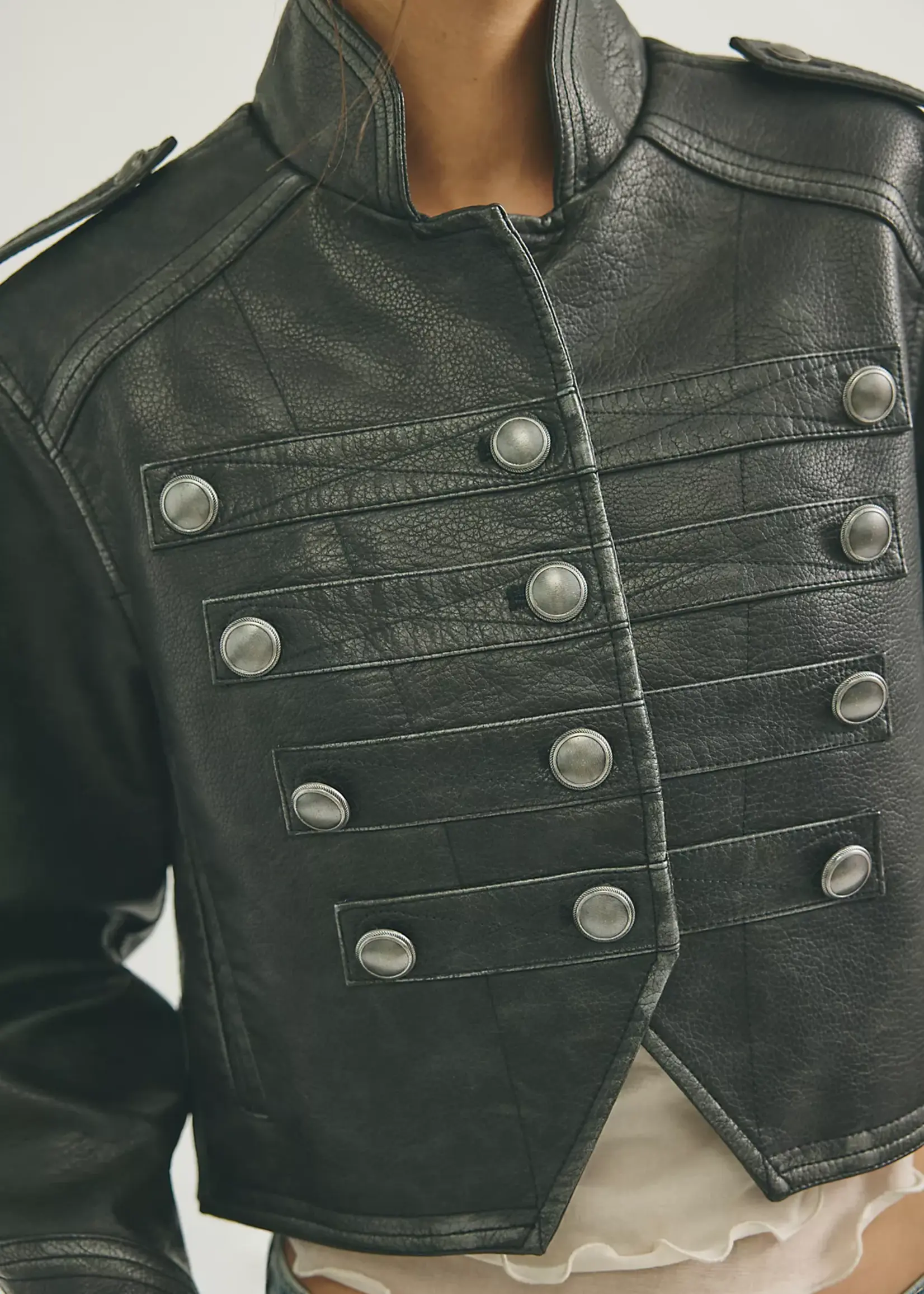 Free People Free People Ryland Vegan Band Jacket - Black