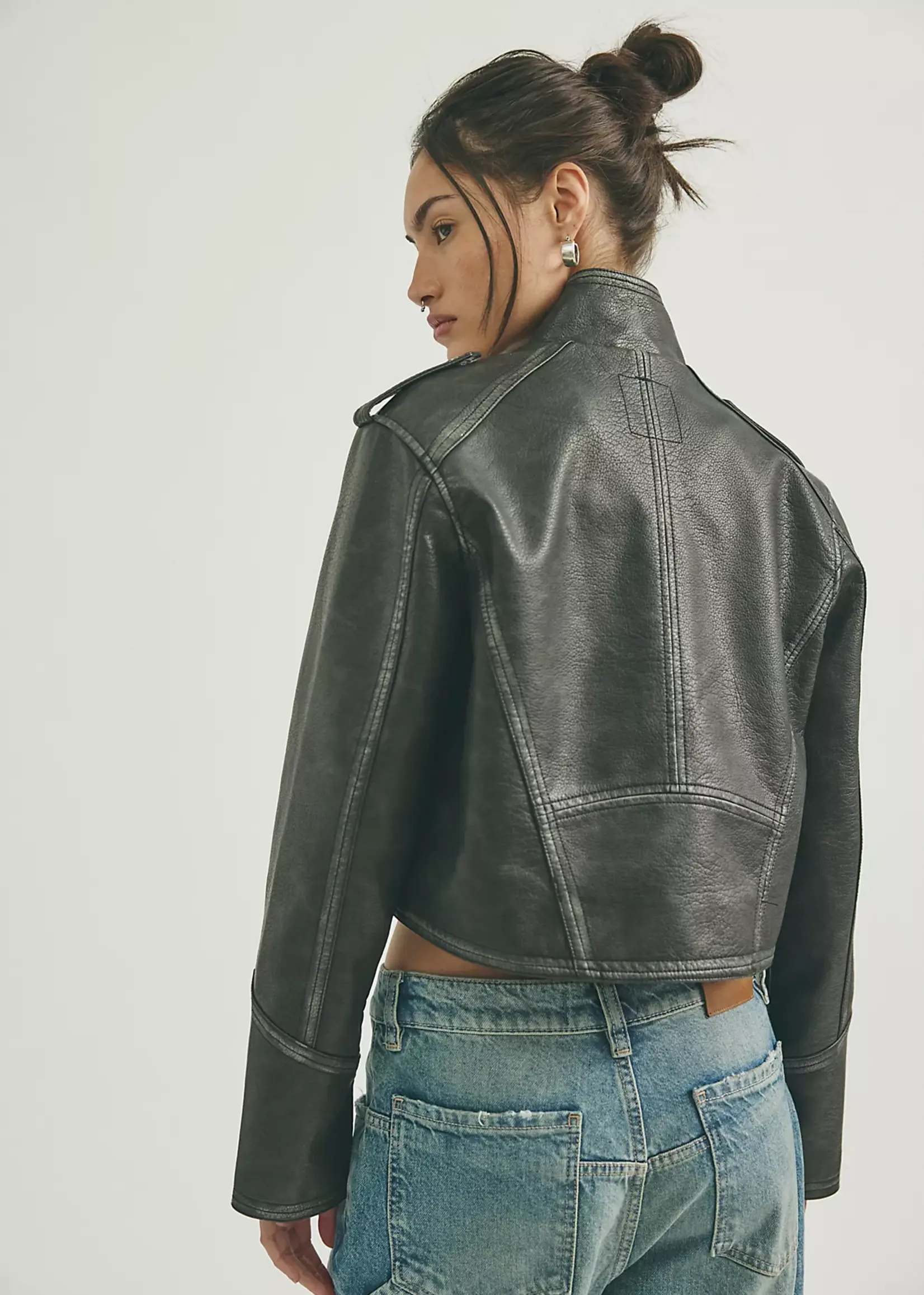 Free People Free People Ryland Vegan Band Jacket - Black