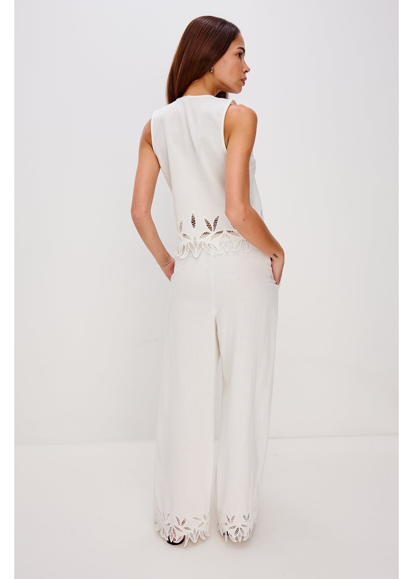 Rails Rails Haut Oregon - Broderie Palmier Blanc