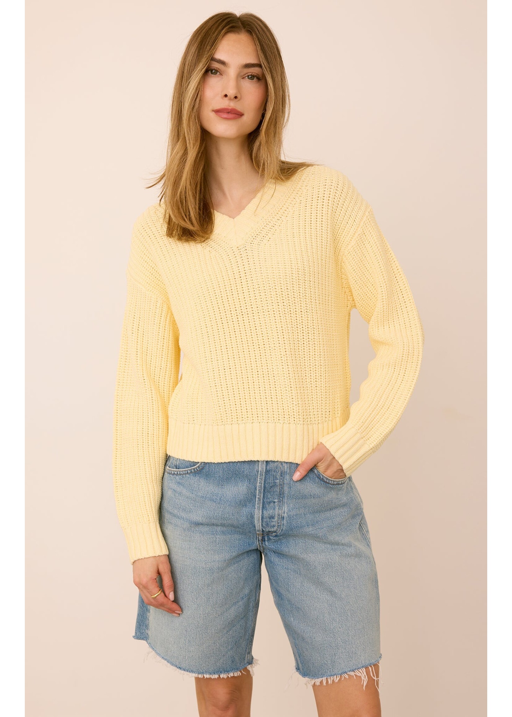 Gentle Fawn Jocelyn V-Neck Pullover - Parchment