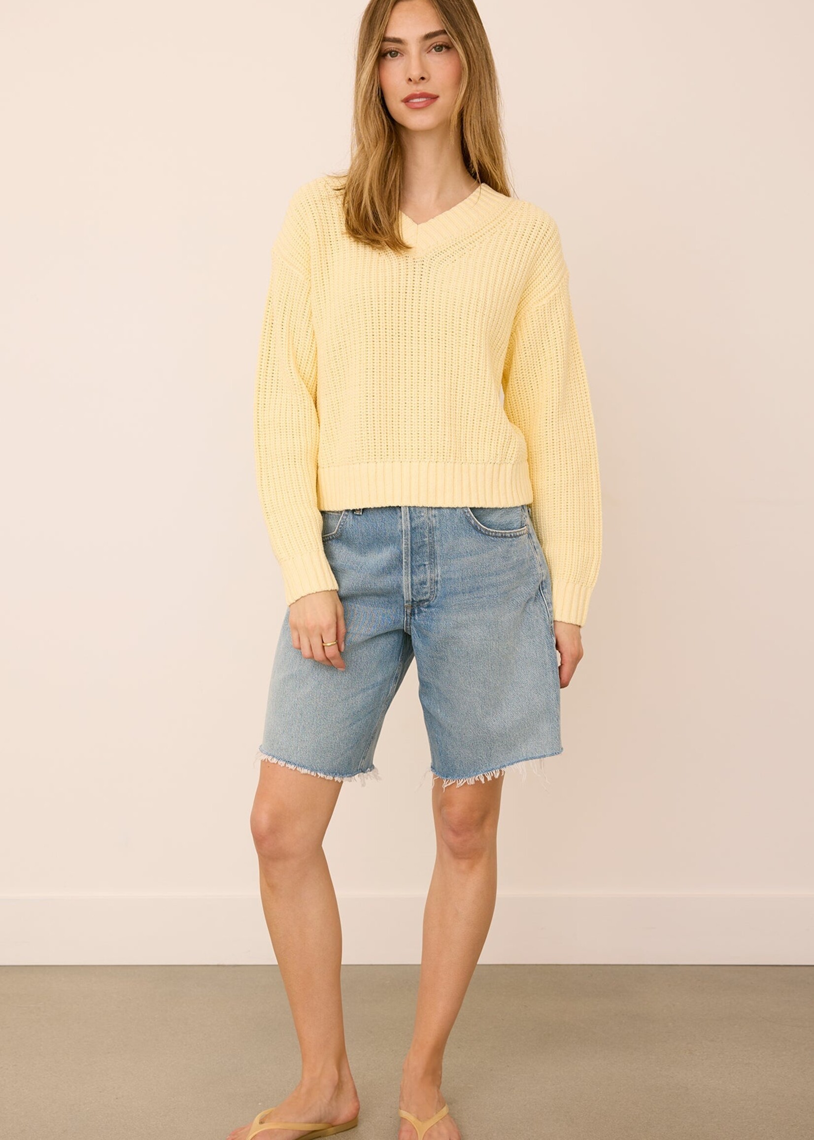 Gentle Fawn Jocelyn V-Neck Pullover - Parchment