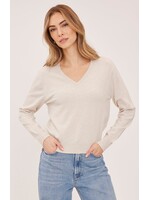 Gentle Fawn Carina V-Neck Sweater - Heather Cream