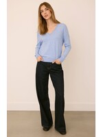 Gentle Fawn Carina V-Neck Sweater - Heather Blue