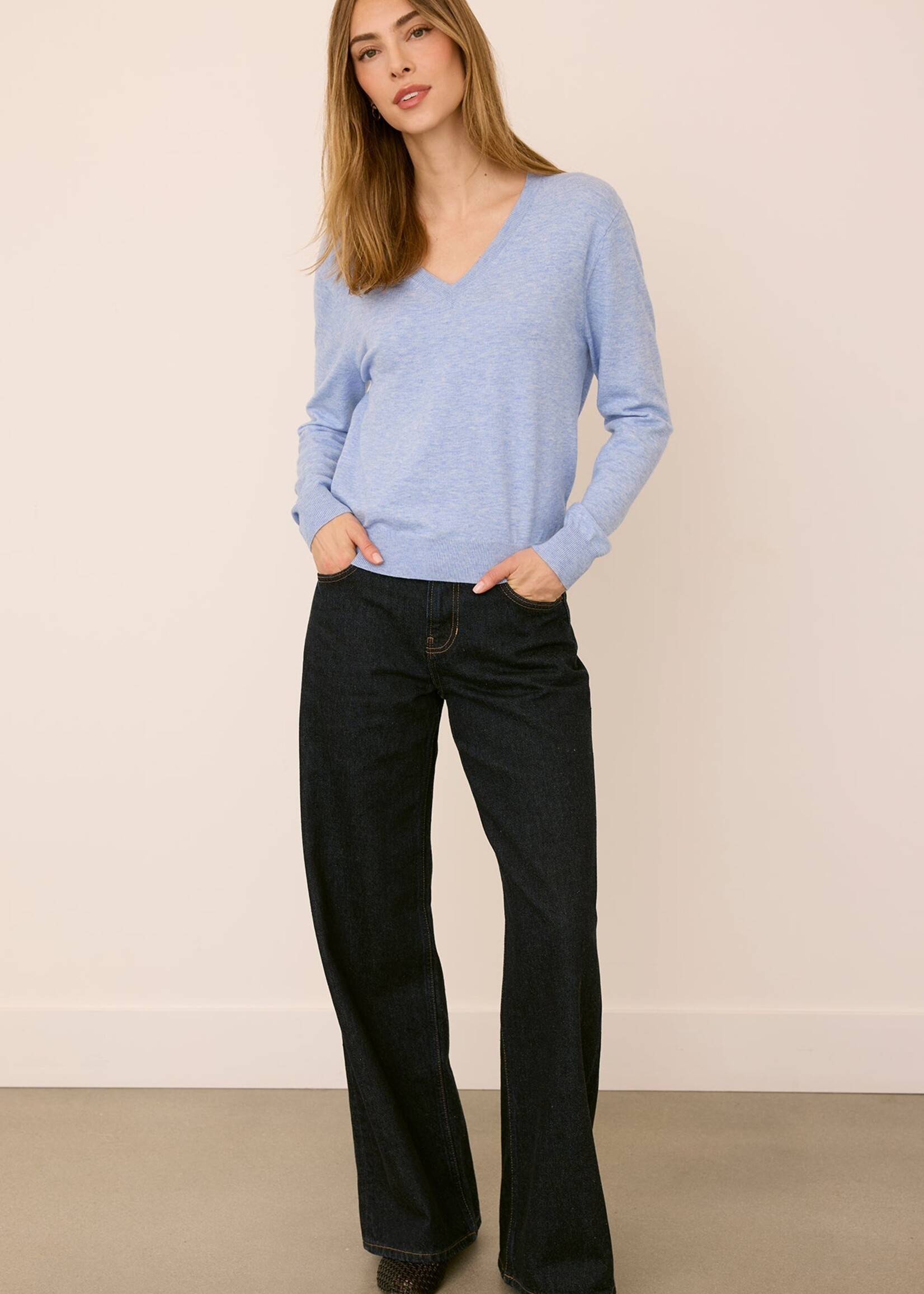 Gentle Fawn Chandail Col-V Carina - Bleu