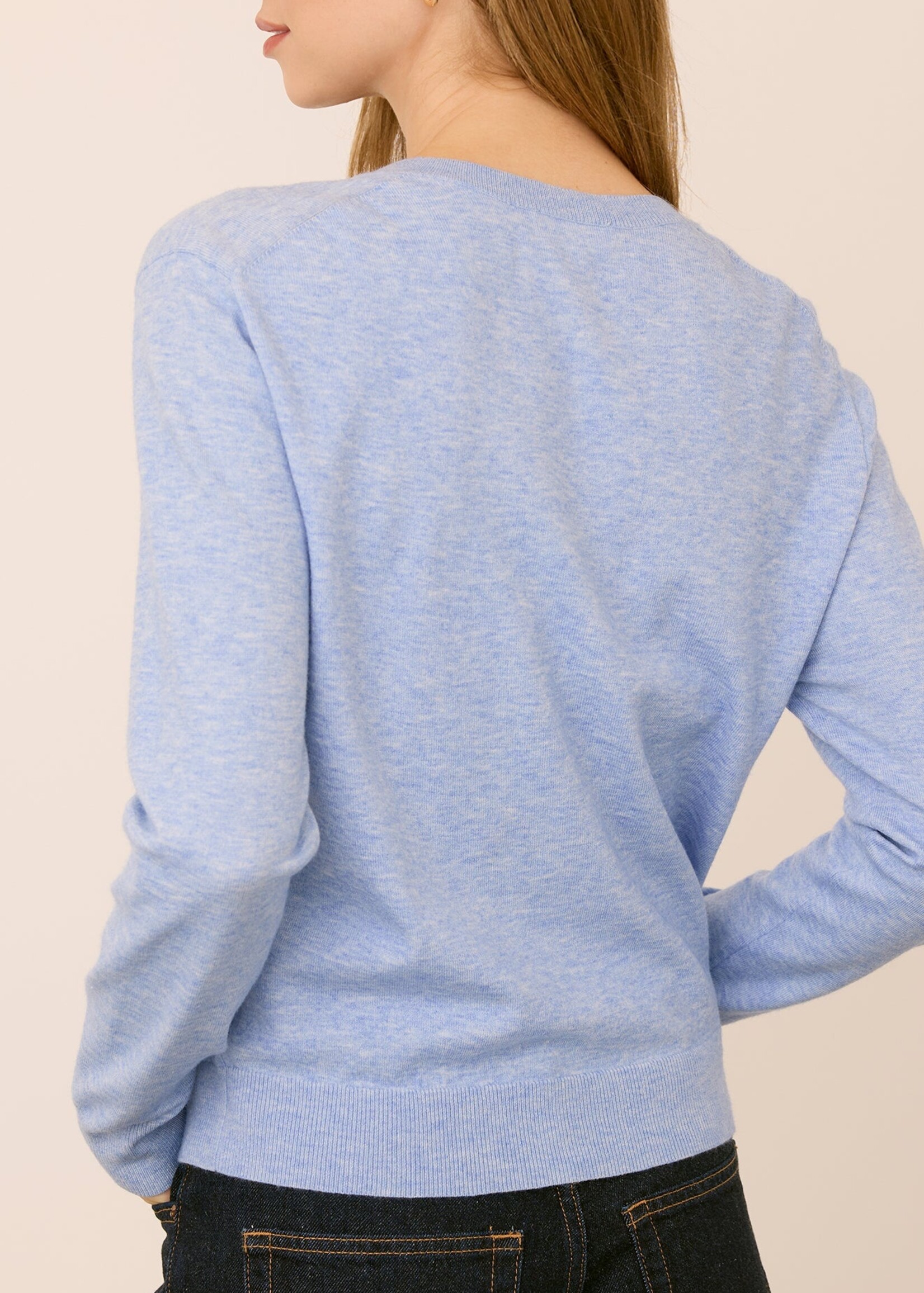Gentle Fawn Carina V-Neck Sweater - Heather Blue