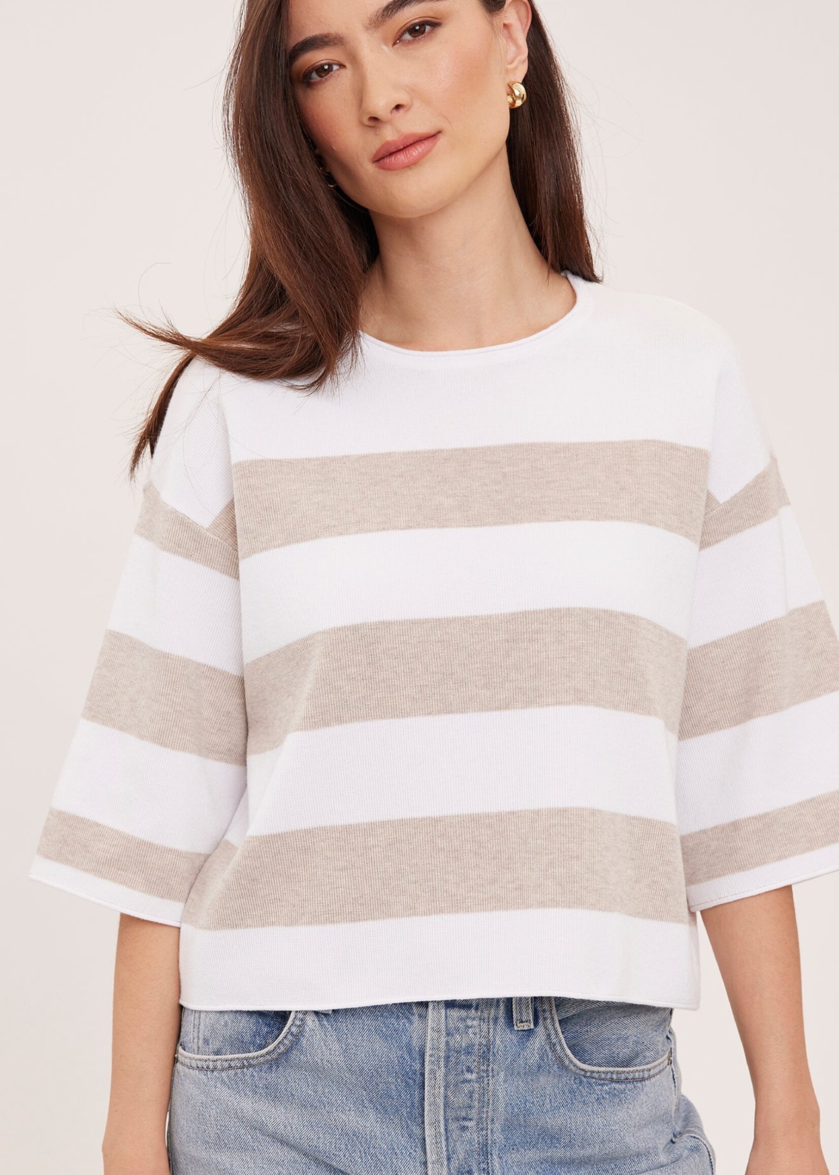 Gentle Fawn Amina Sweater - Heather Cream Stripe