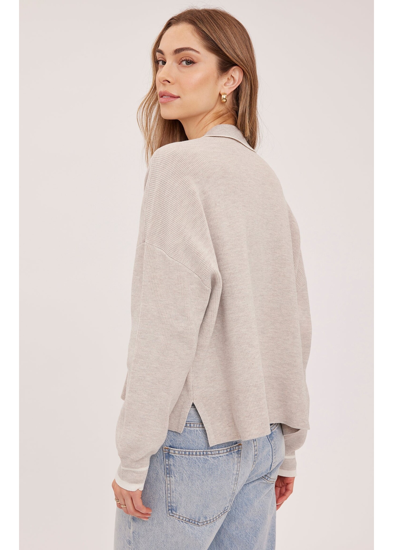 Gentle Fawn Chandail Col-V Tristan - Heather Latte