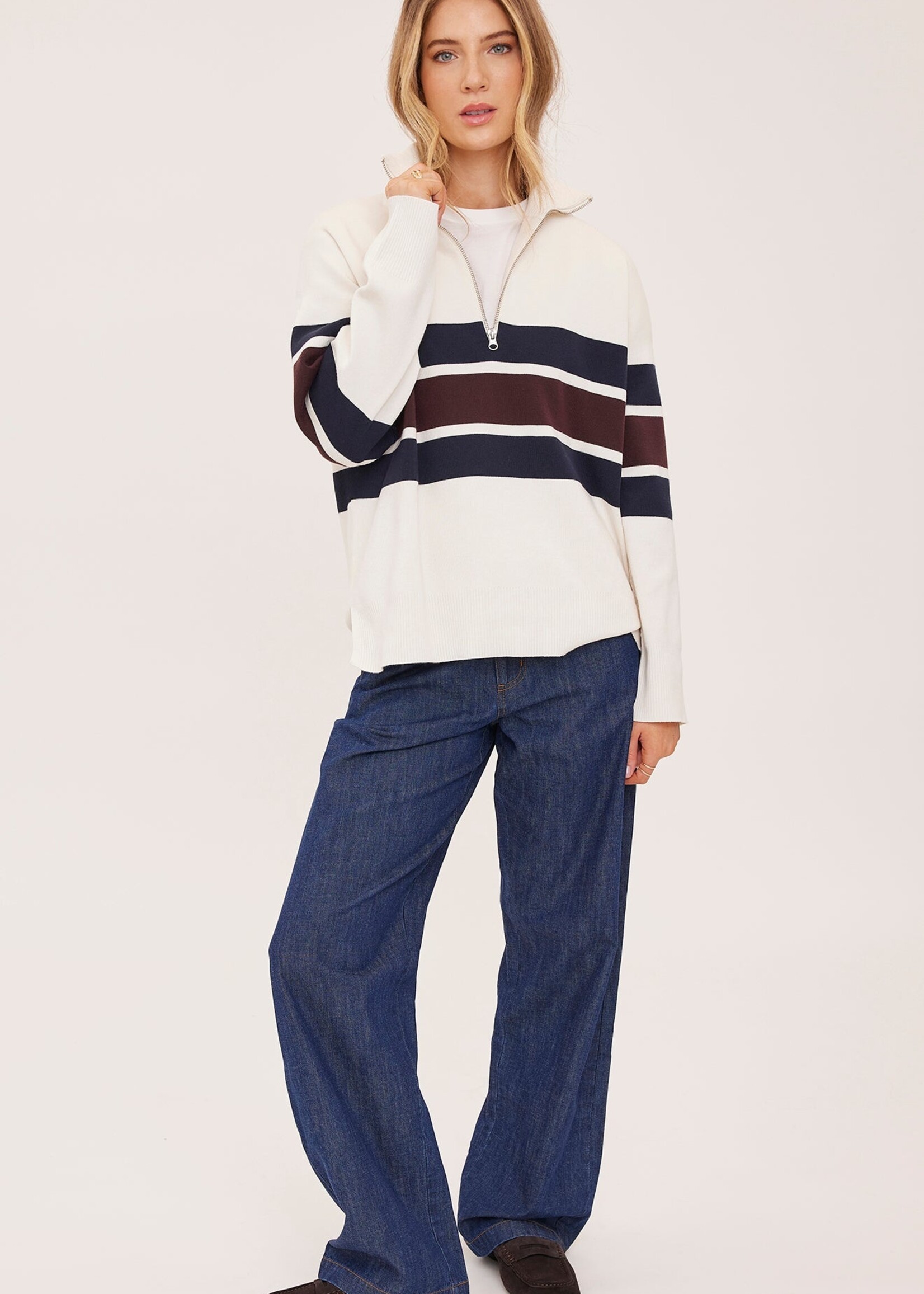 Gentle Fawn Chandail à Rayures Idris - Cream Stripe