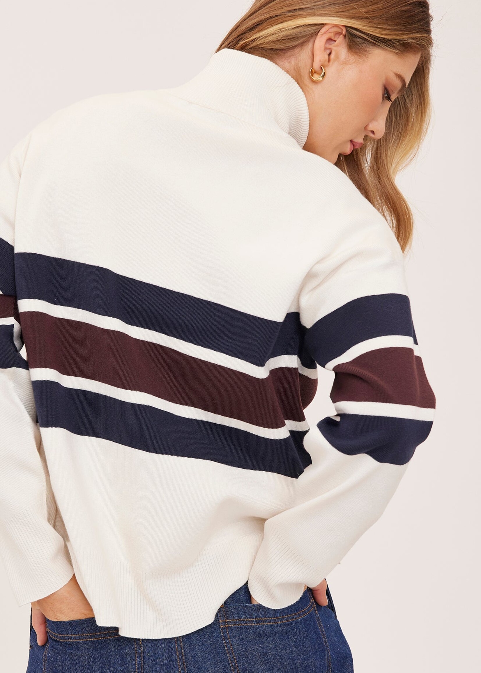Gentle Fawn Idris Stripe Sweater - Cream Stripe