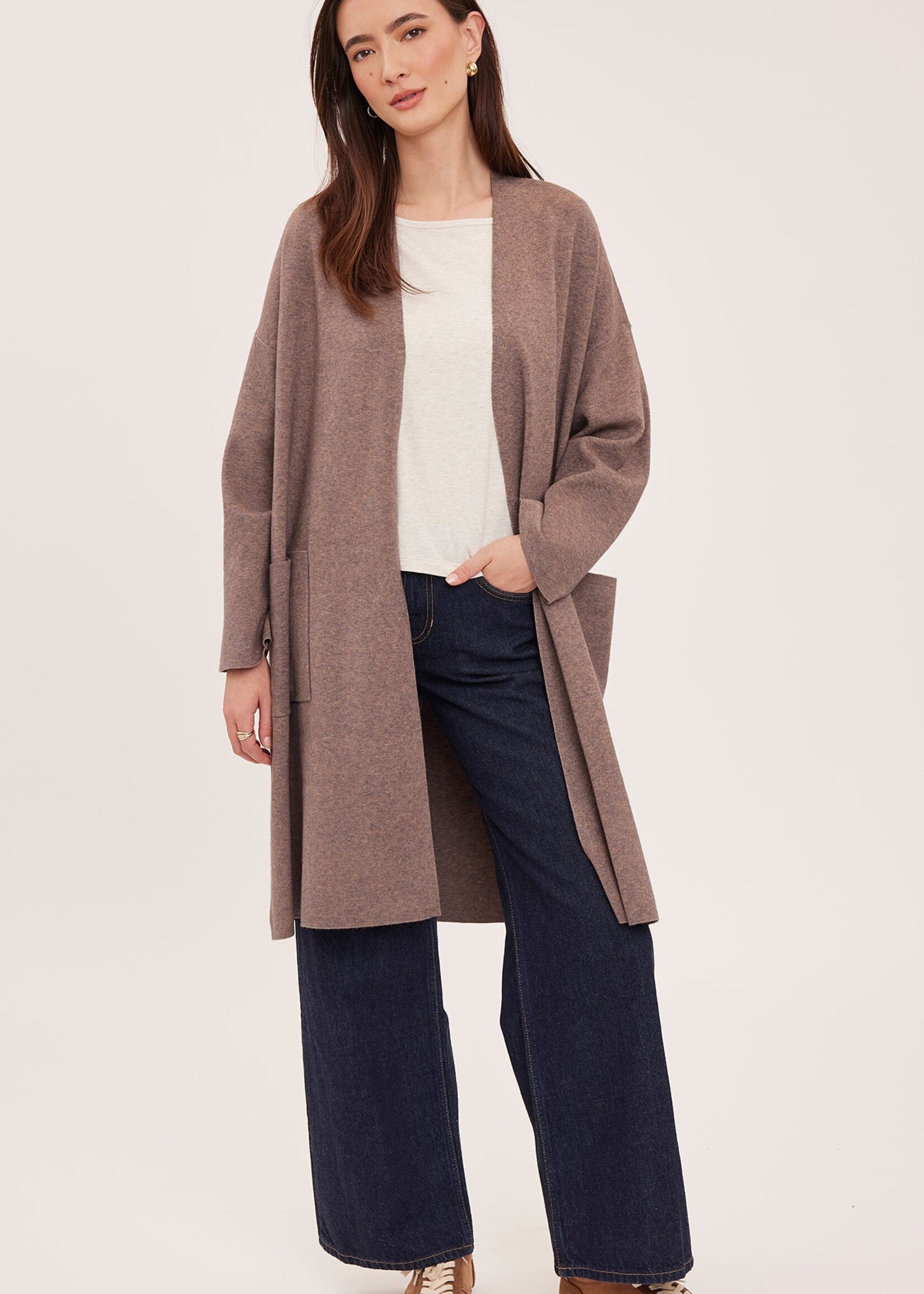 FA26 GF Blake Cardigan - Heather Bark