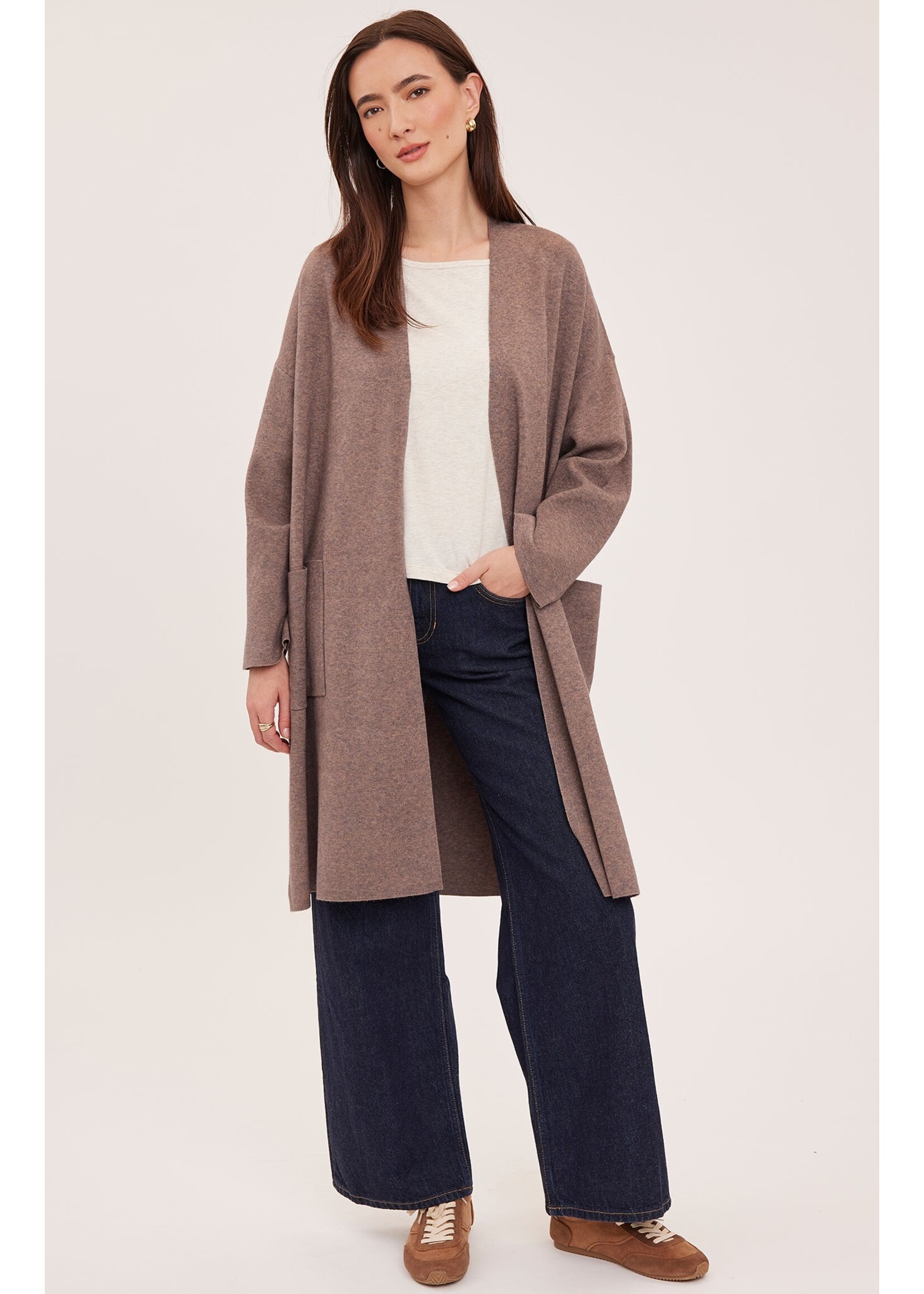 FA26 GF Blake Cardigan - Heather Bark
