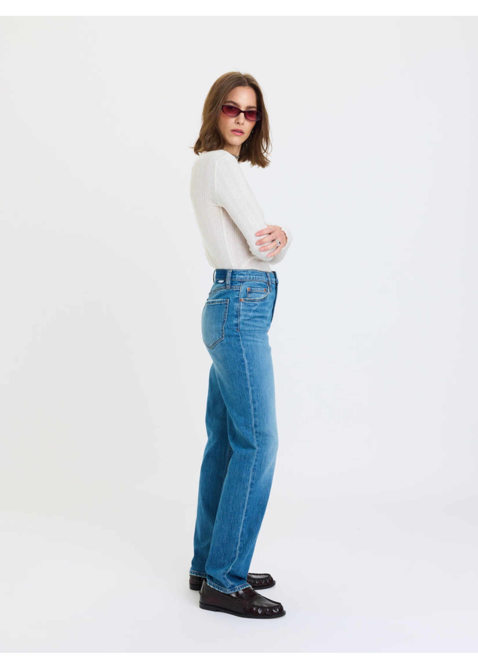 Daze Daze Denim Sundaze Taille Haute Jambe Droite Vintage - Cloudline