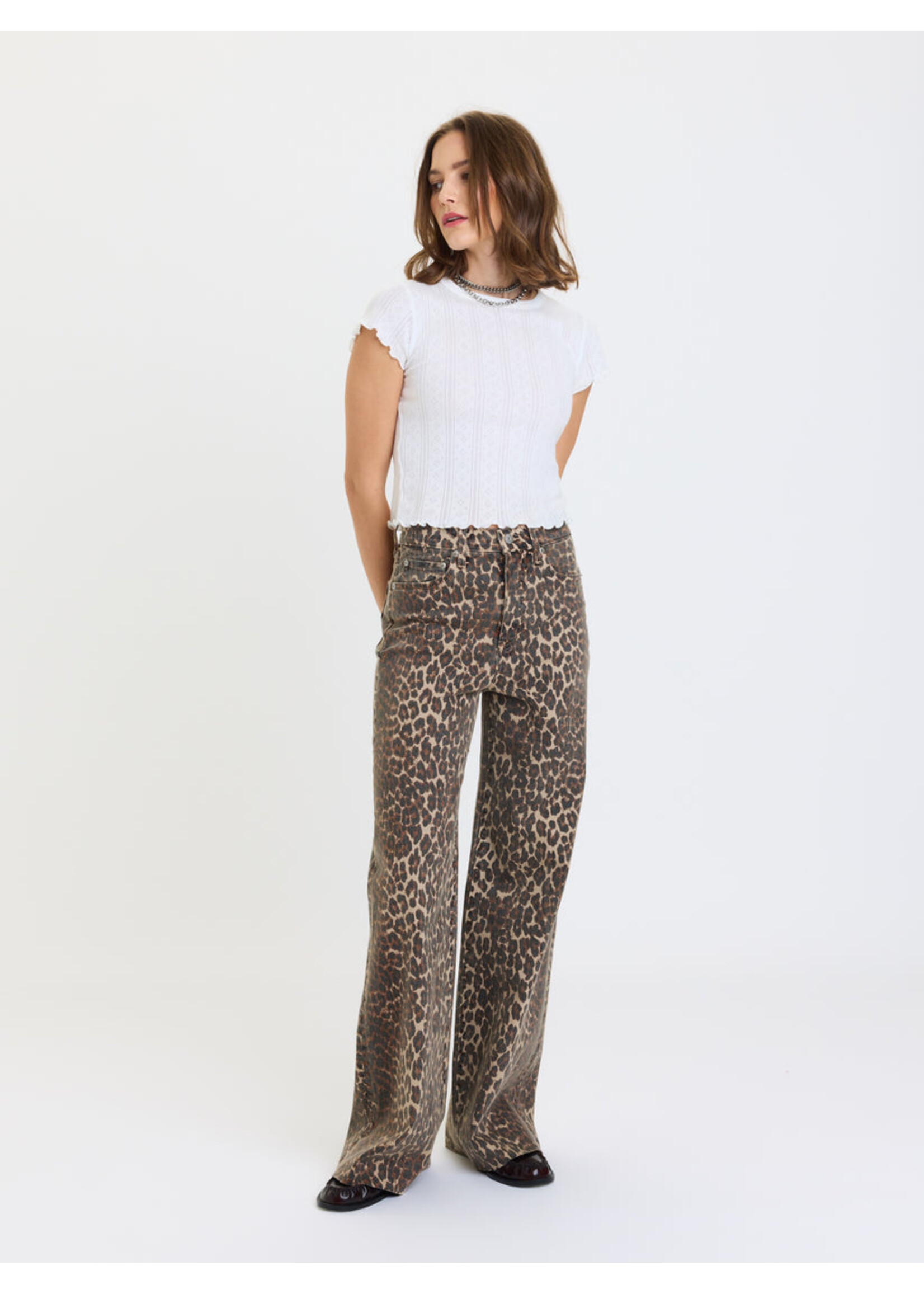 Daze Daze Denim Far Out Taille Haute Jambe Large - Cool Cat