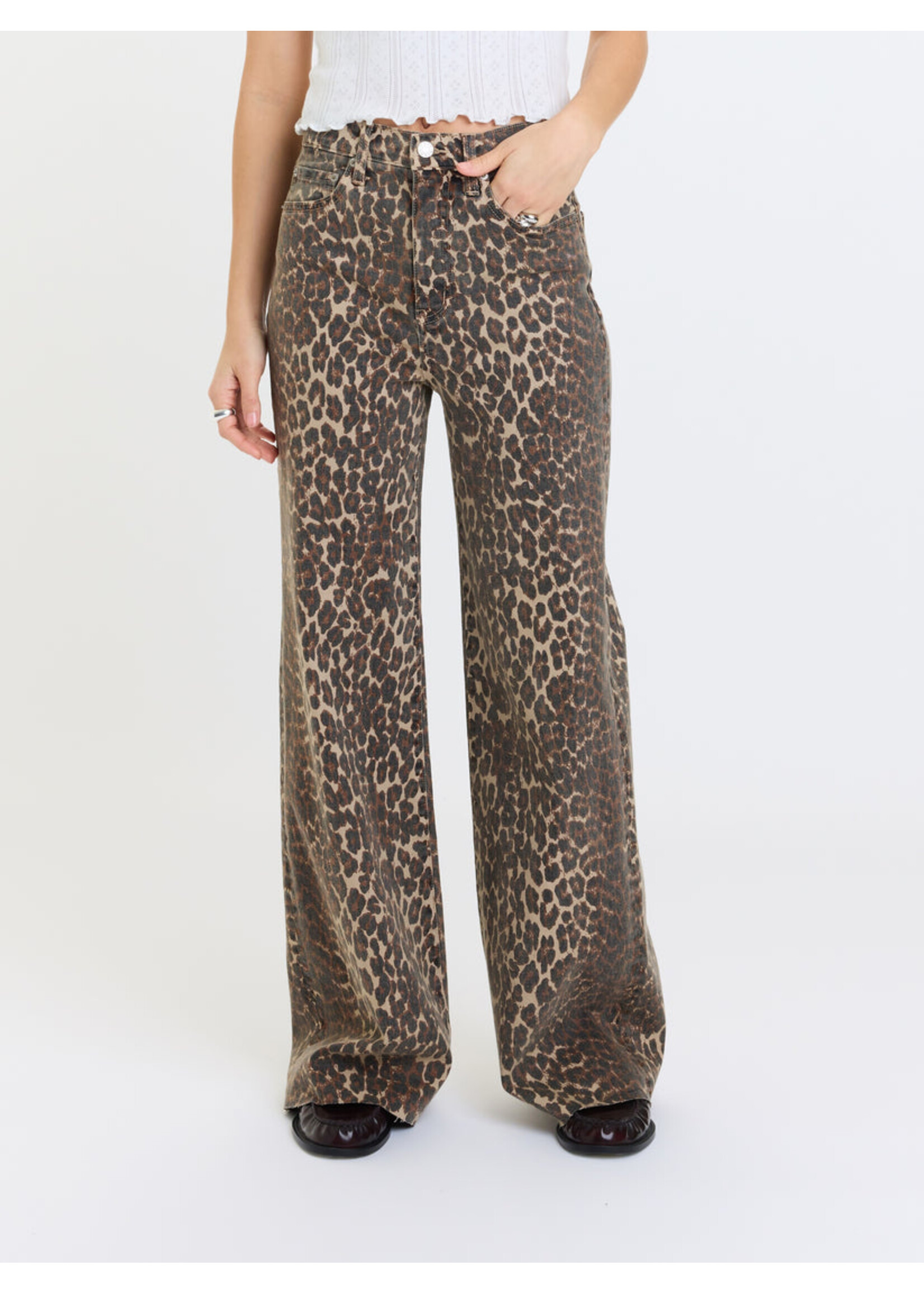 Daze Daze Denim Far Out Taille Haute Jambe Large - Cool Cat