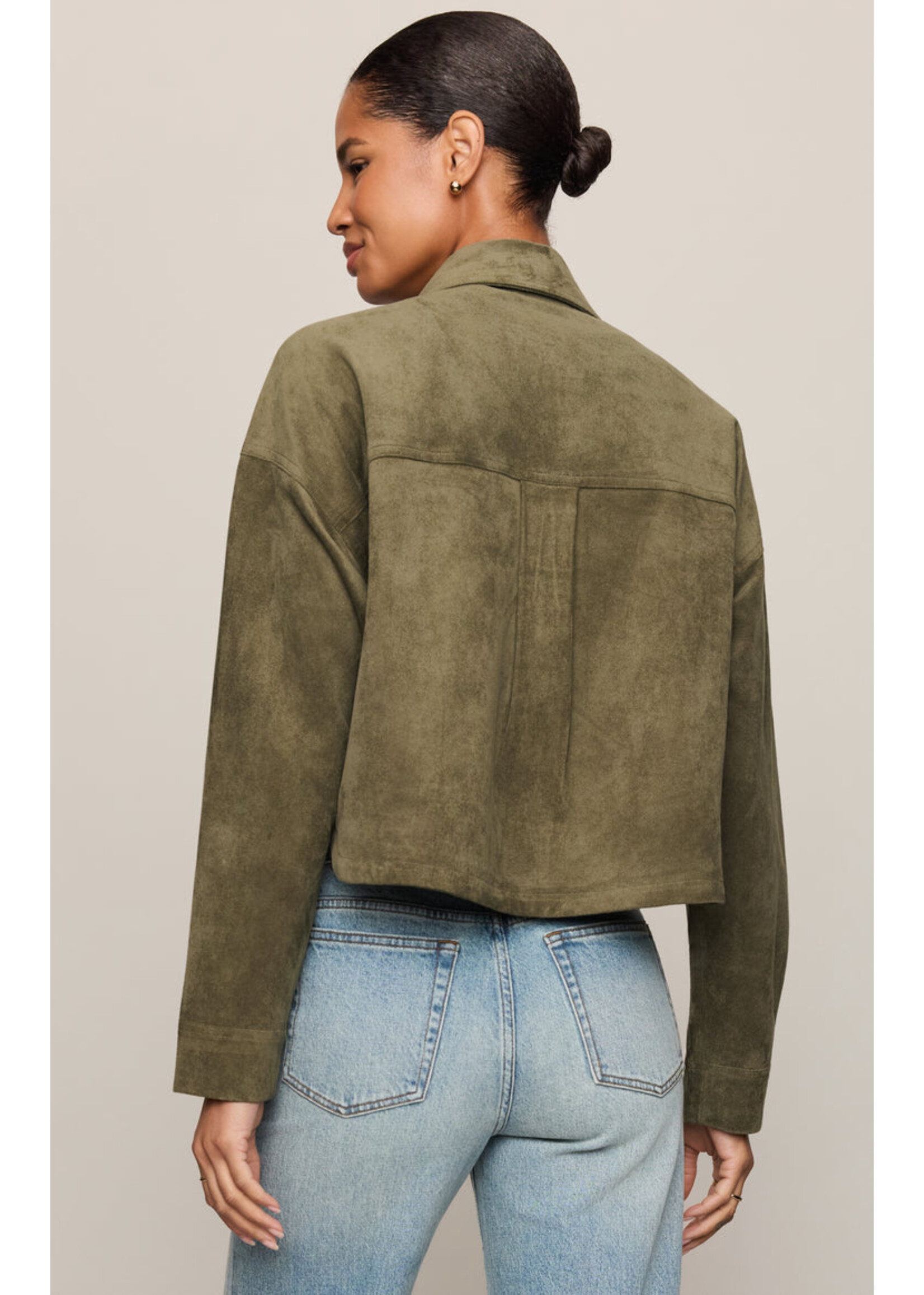 Z-Supply Z-Supply All Day Cropped Suede Jacket - Monstera