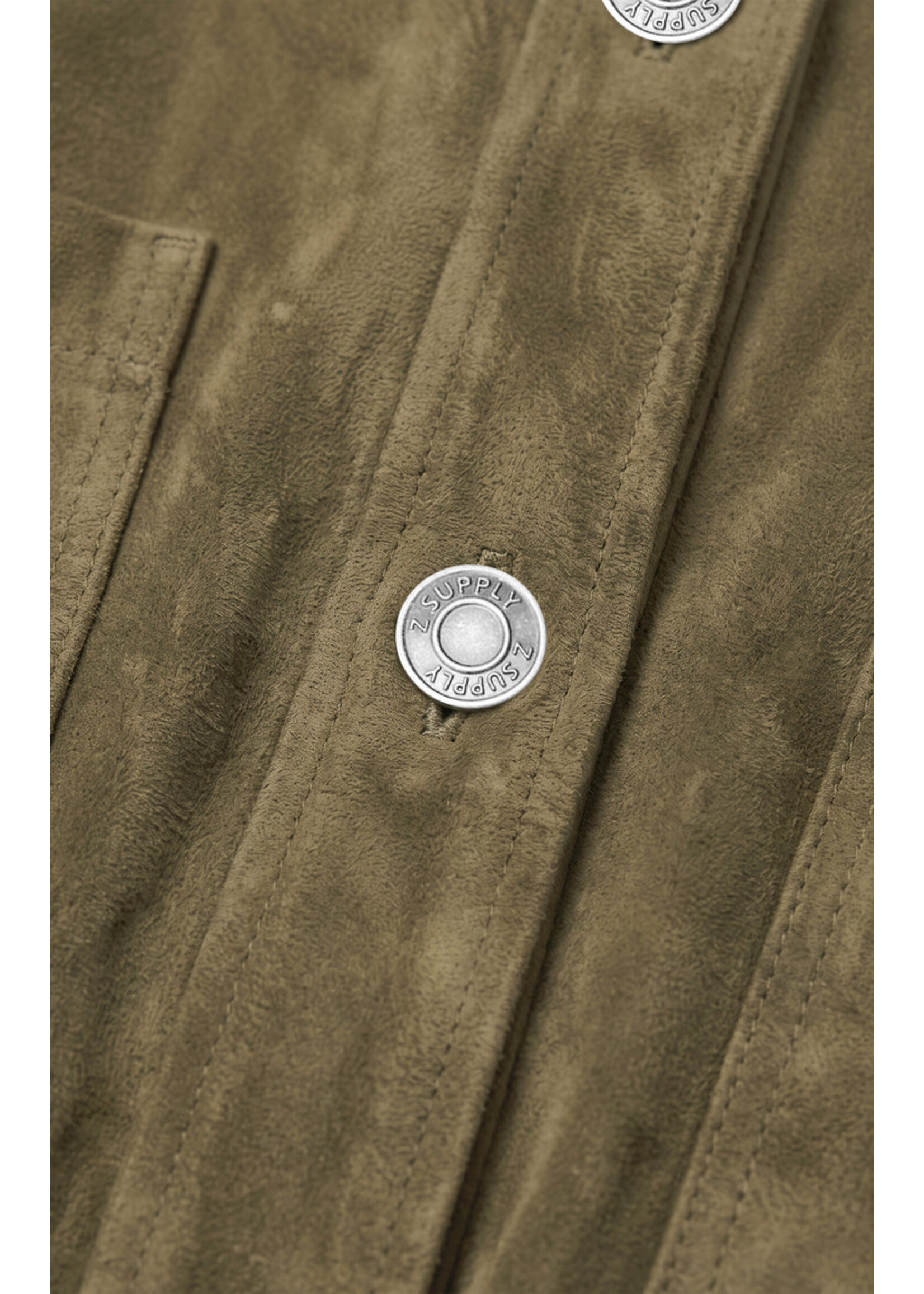 Z-Supply Z-Supply All Day Cropped Suede Jacket - Monstera